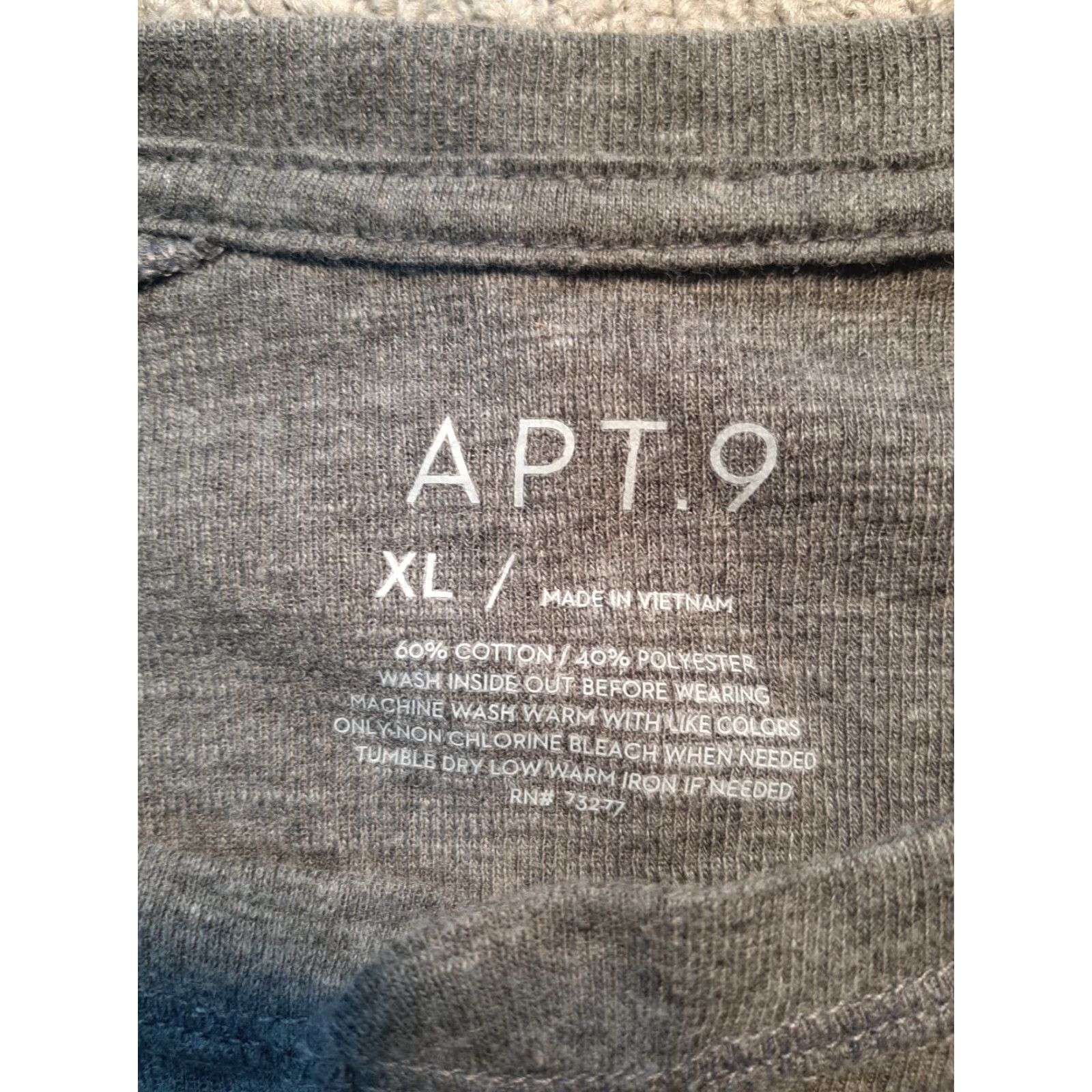 Apt. 9 APT 9 Long Sleeve Shirt Womens XL Gray Pullover Button-Up Collared Classic Regular Woven All Seasons Casual Basic Shirt Size XL / US 12-14 / IT 48-50 - 2 Thumbnail
