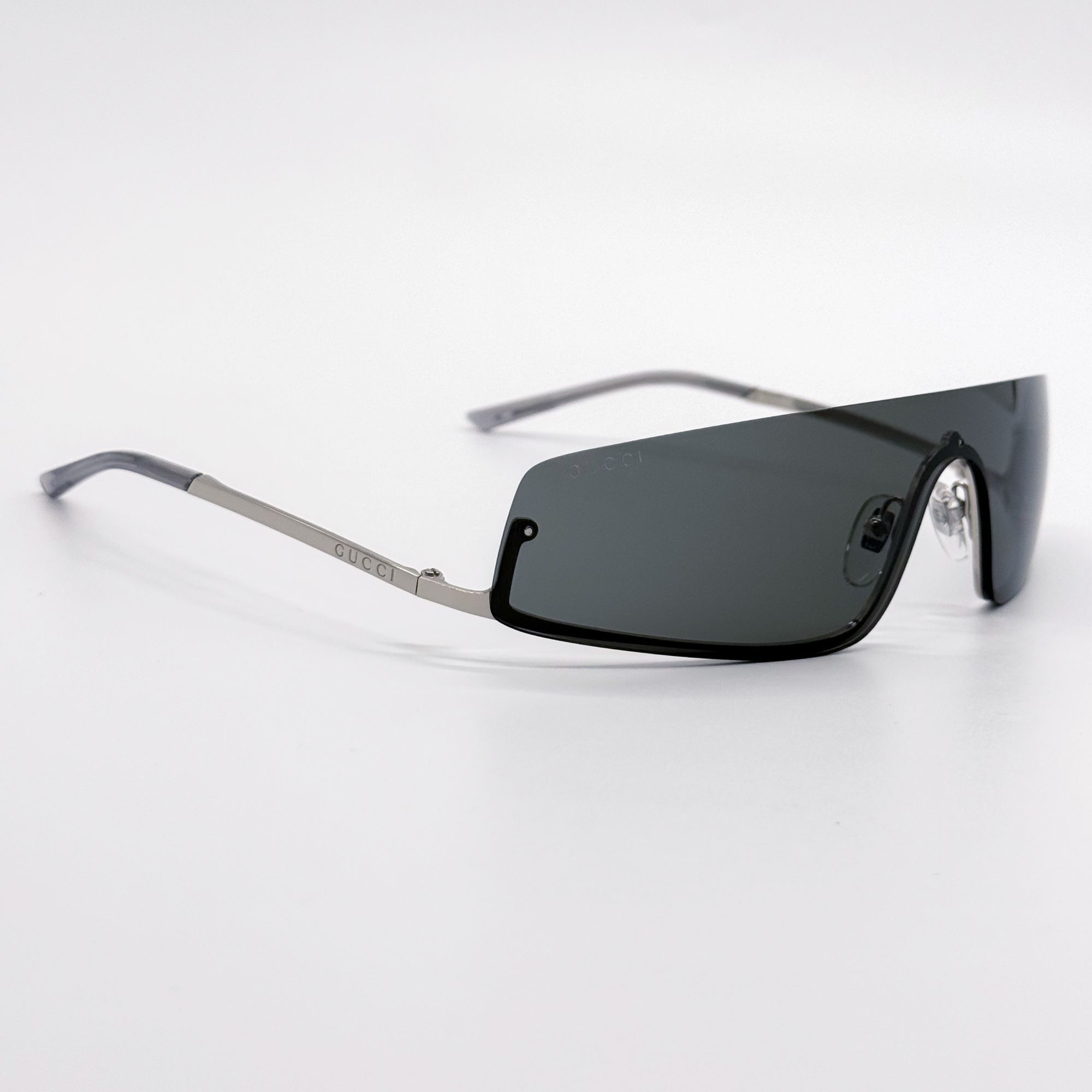 Gucci NEW GUCCI SUNGLASSES GG1561S 001 SILVER SHIELD UNISEX GUCCI Size ONE SIZE - 6 Thumbnail