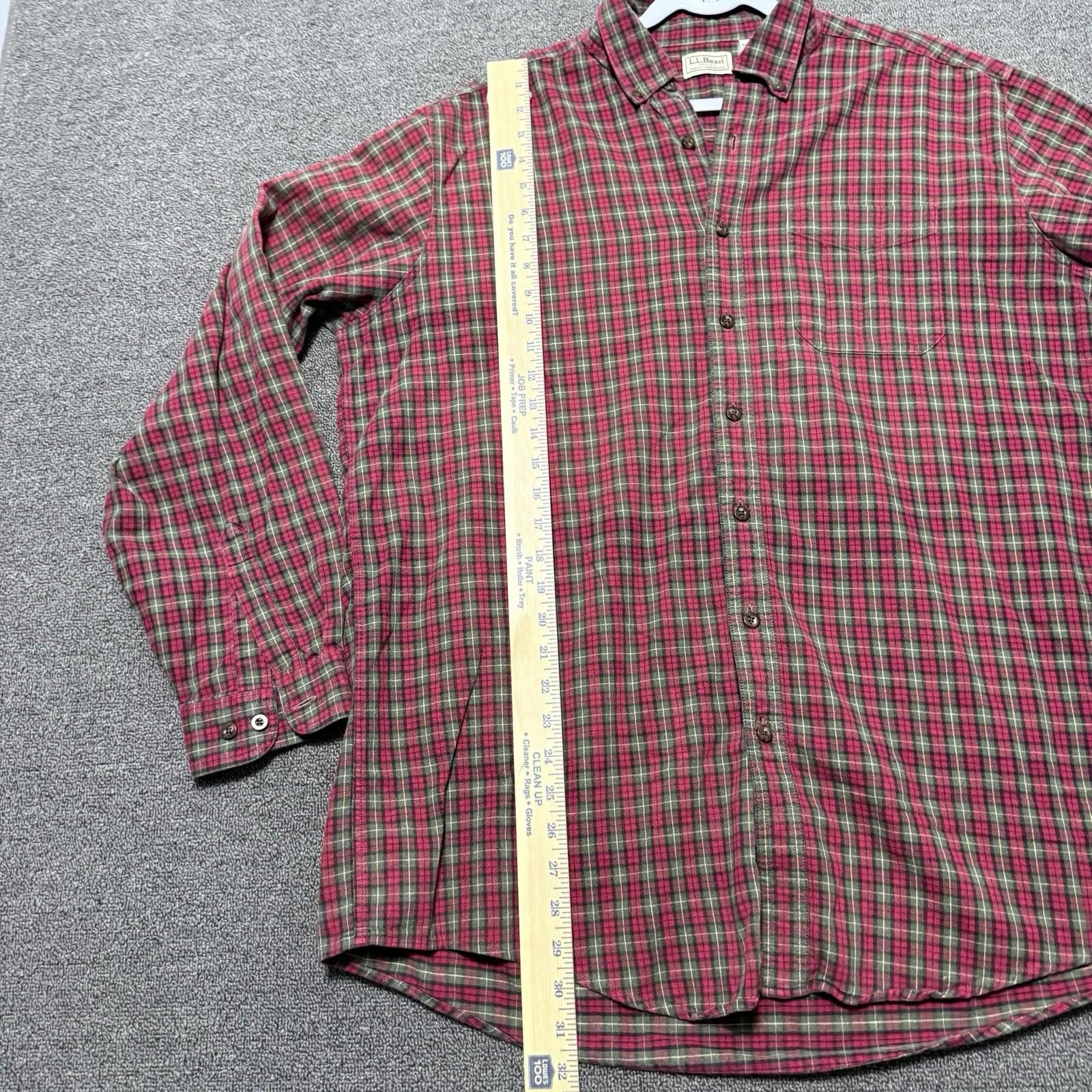 L.L. Bean Vintage LL Bean Mens XLTall Red Green Plaid Flannel Shirt Size US XL / EU 56 / 4 - 6 Thumbnail