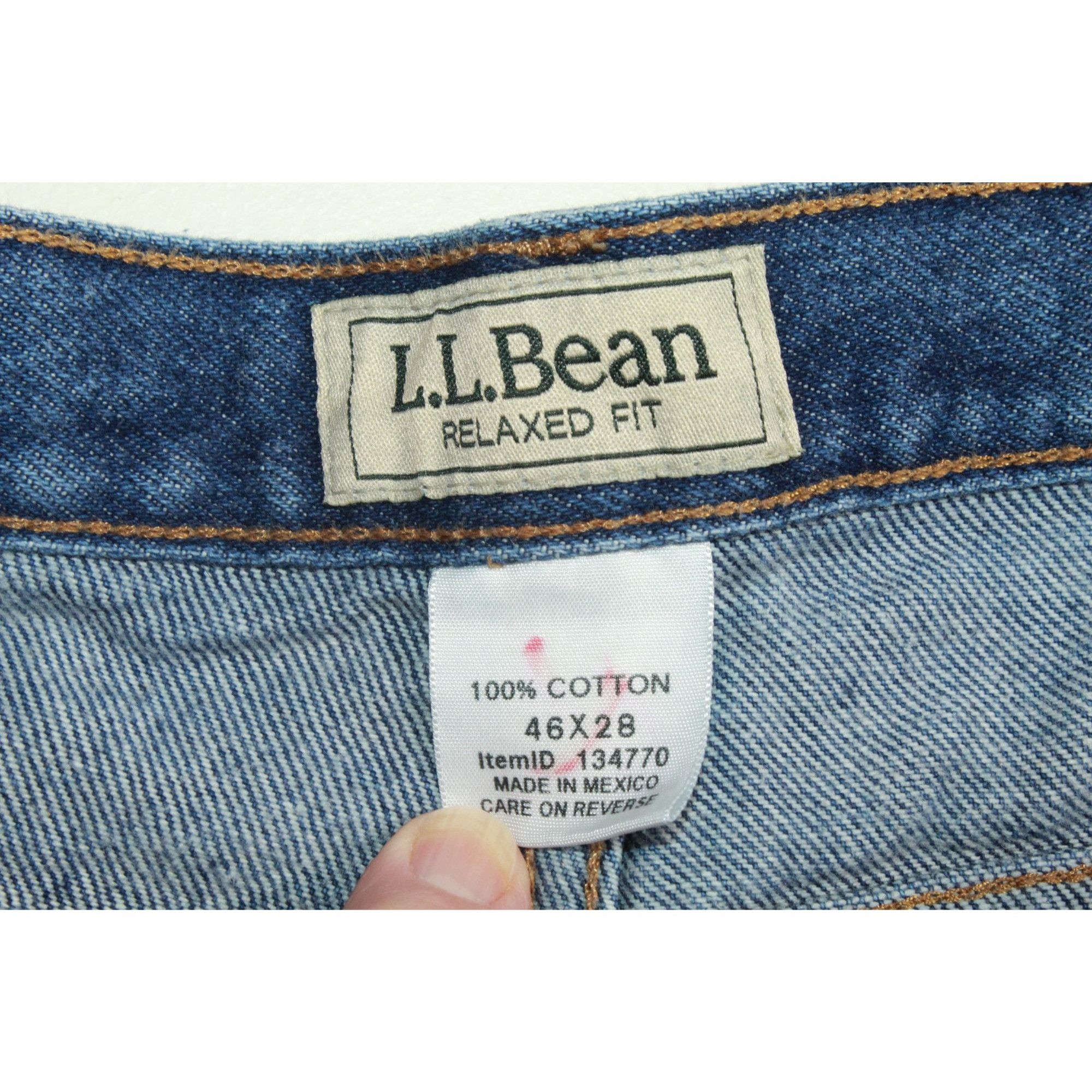 L.L. Bean LL Bean Jeans Relaxed Fit Straight Leg Dark Wash 46x28 Size US 44 / EU 60 - 7 Thumbnail