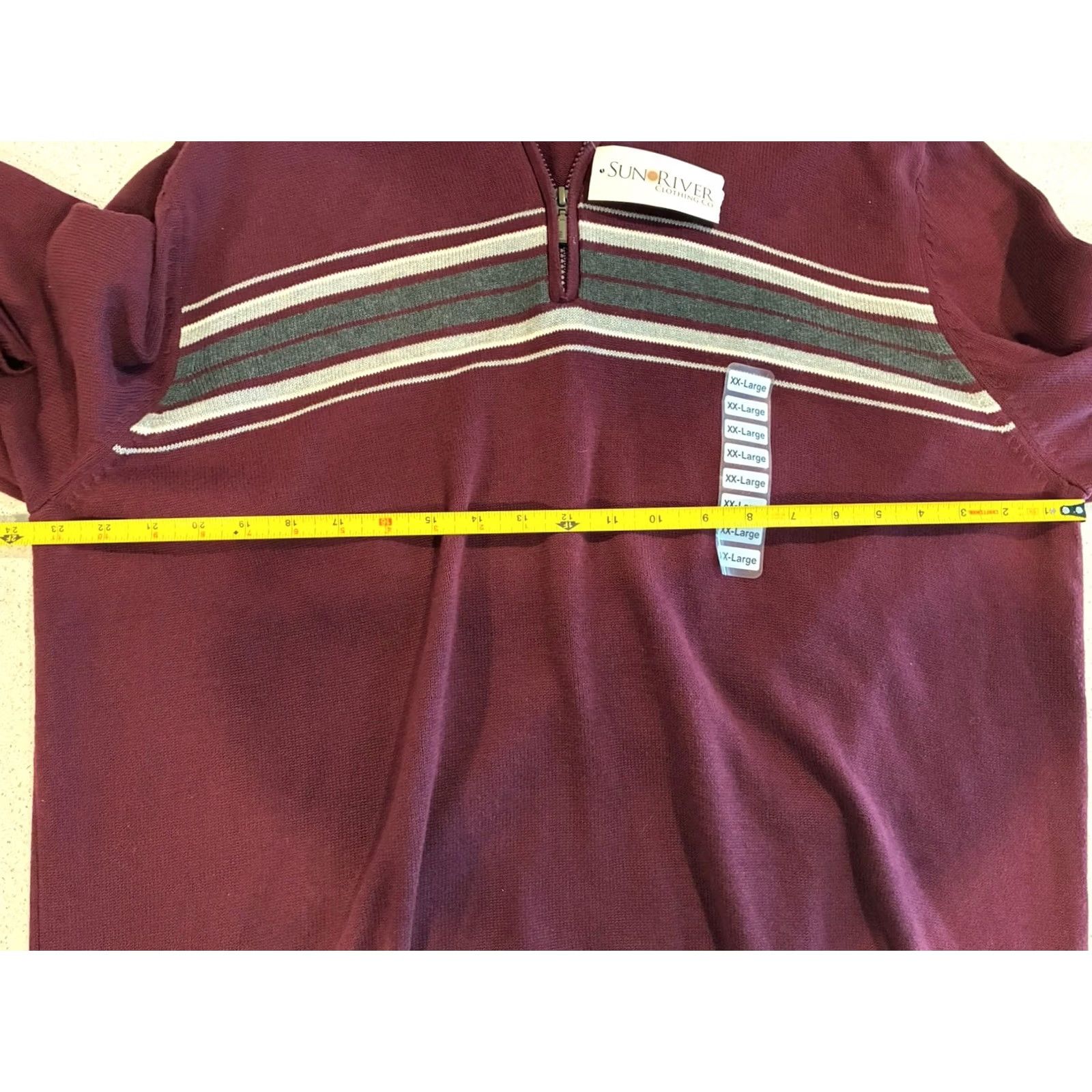 Vintage Sun River 100% Cotton Pullover XXL Quarter Zip Sweater Red Mens 2XL Kangaroo? Size US XXL / EU 58 / 5 - 5 Thumbnail