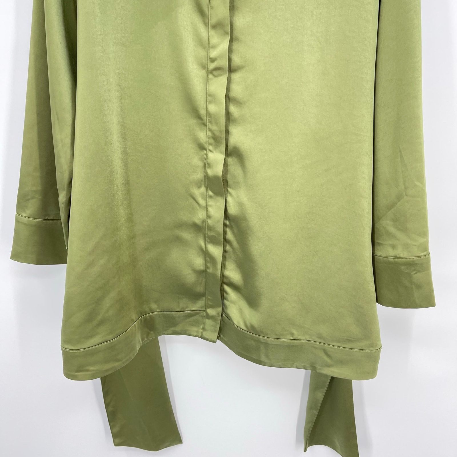 Camila Coelho NWT Priscilla Mini Dress in Sage Satin XL