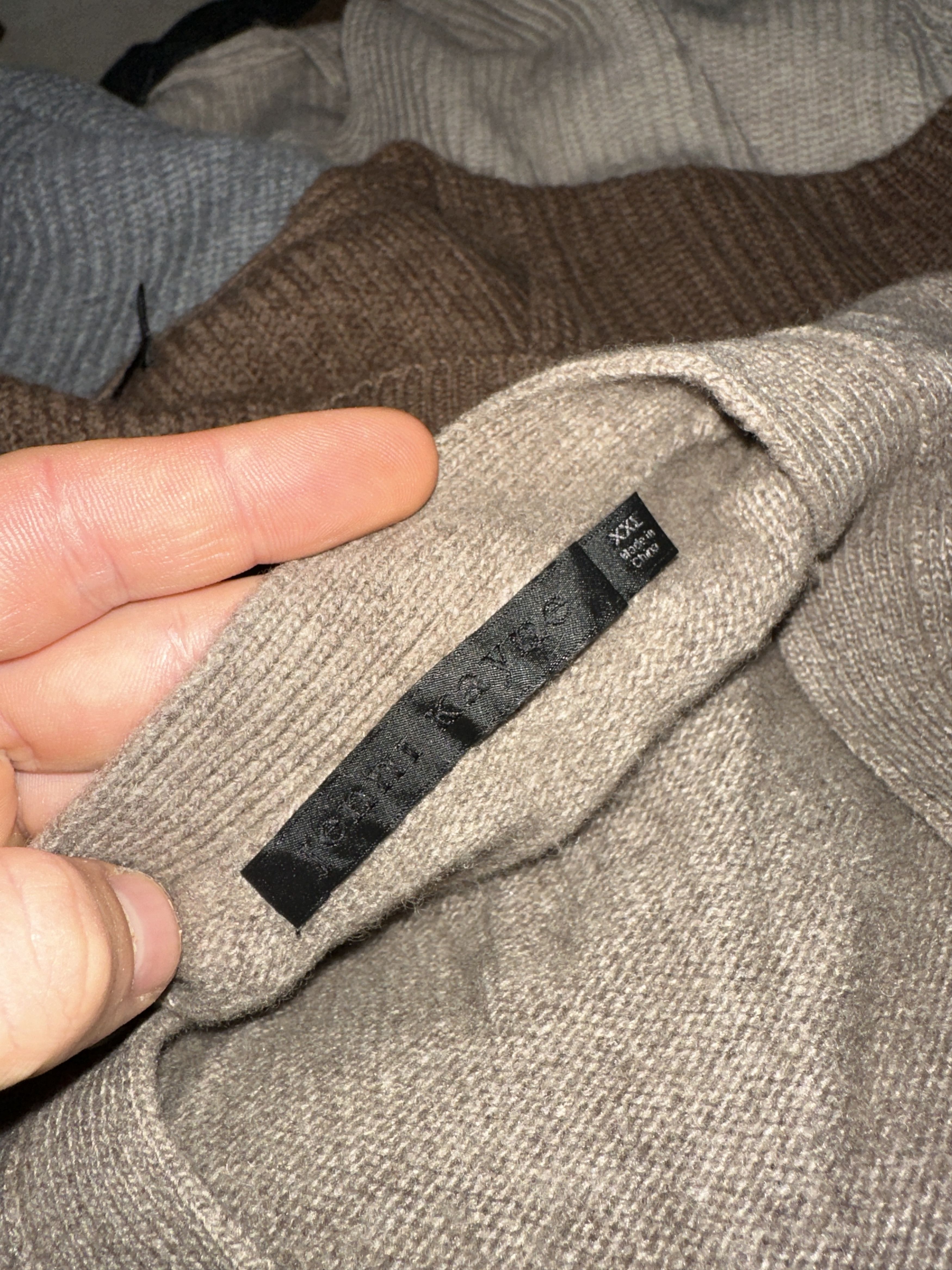 Other Jenni Kayne Taupe Cardigan Knit Cashmere Wool Size 2XL Size XXL / US 16-18 / IT 52-54 - 3 Thumbnail