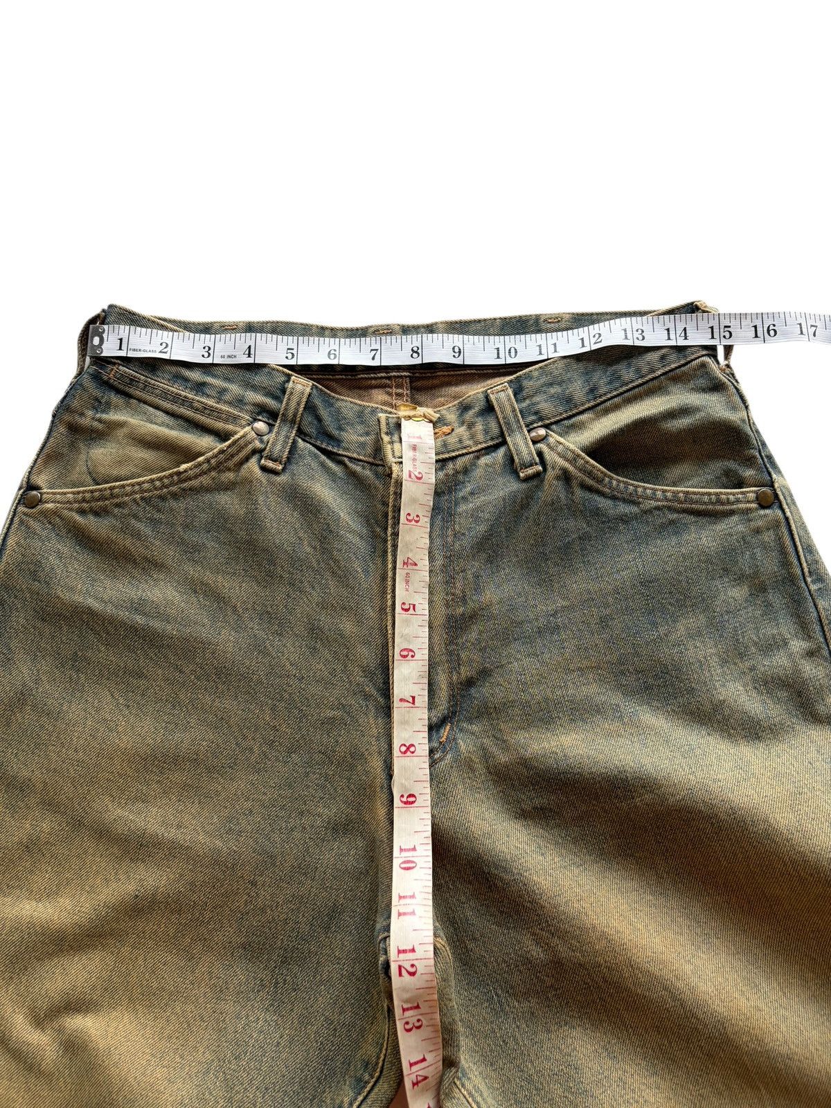 Kapital VINTAGE WRANGLER SELVEDGE BAGGY RUSTY DISTRESSED DENIM Size US 30 / EU 46 - 15 Thumbnail