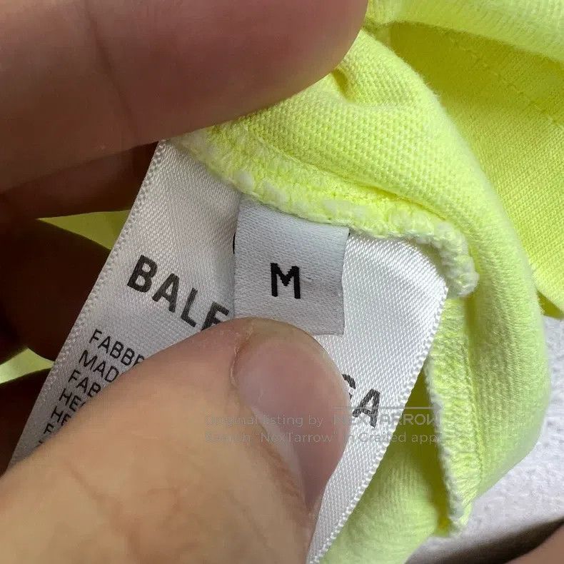 Balenciaga Balenciaga Neon Tape Logo Short Sleeve T-Shirt Size US M / EU 48-50 / 2 - 4 Thumbnail