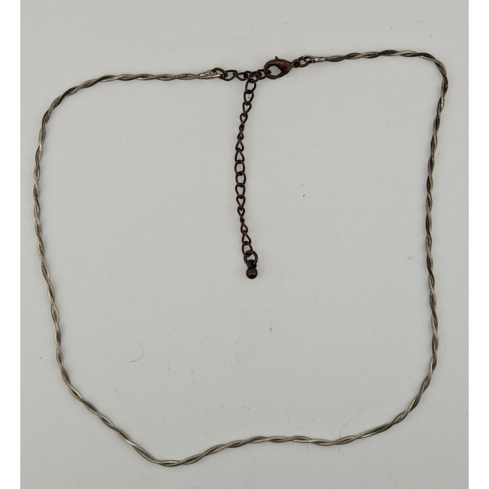 Other Dual Twisted Silver Tone Necklace With Lobster Clasp Size ONE SIZE - 6 Thumbnail