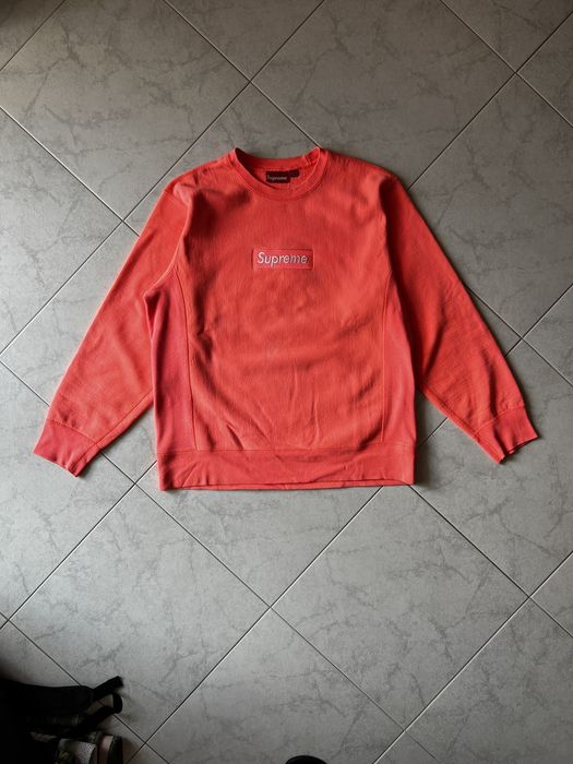 Supreme fluorescent pink box logo hot sale