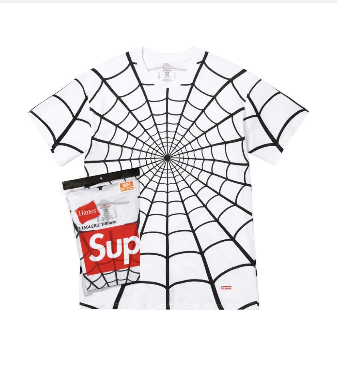 Supreme Supreme Hanes Spider-Man Tagless Tees (2 Pack) White Size US S / EU 44-46 / 1 - 3 Thumbnail