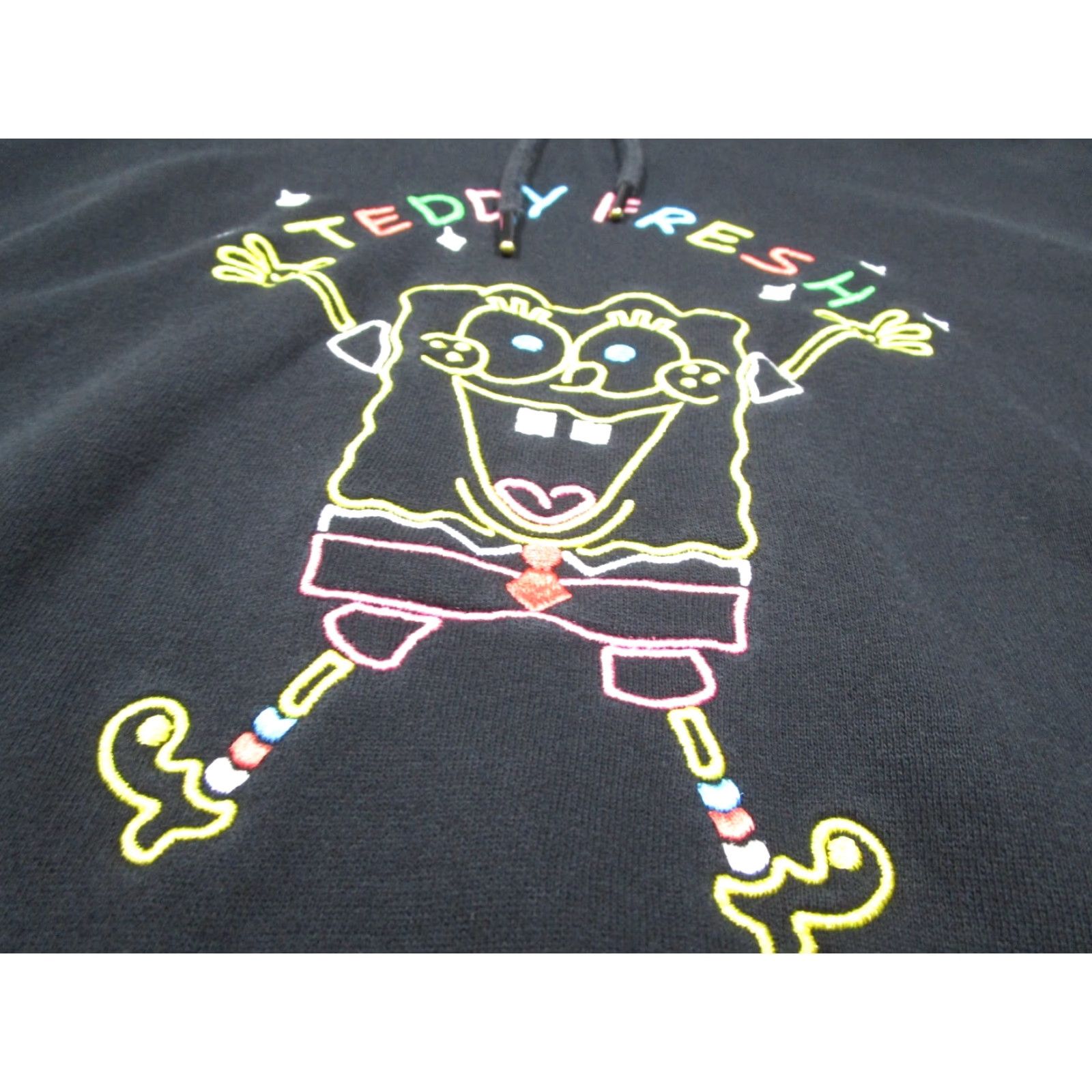 Teddy Fresh VINTAGE Teddy Fresh Spongebob Hoodie Men Medium Black Pullover Embroidered Kangaroo 2020 Size US M / EU 48-50 / 2 - 2 Thumbnail