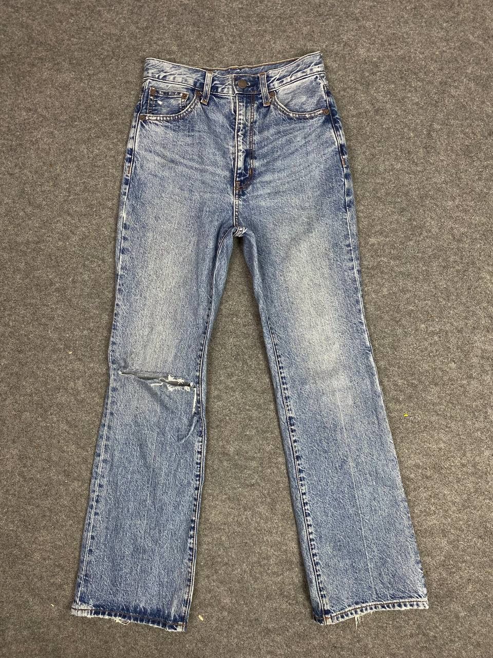 GU GU japanese brand bootcut flare distressed denim Size US 28 / EU 44 - 6 Thumbnail