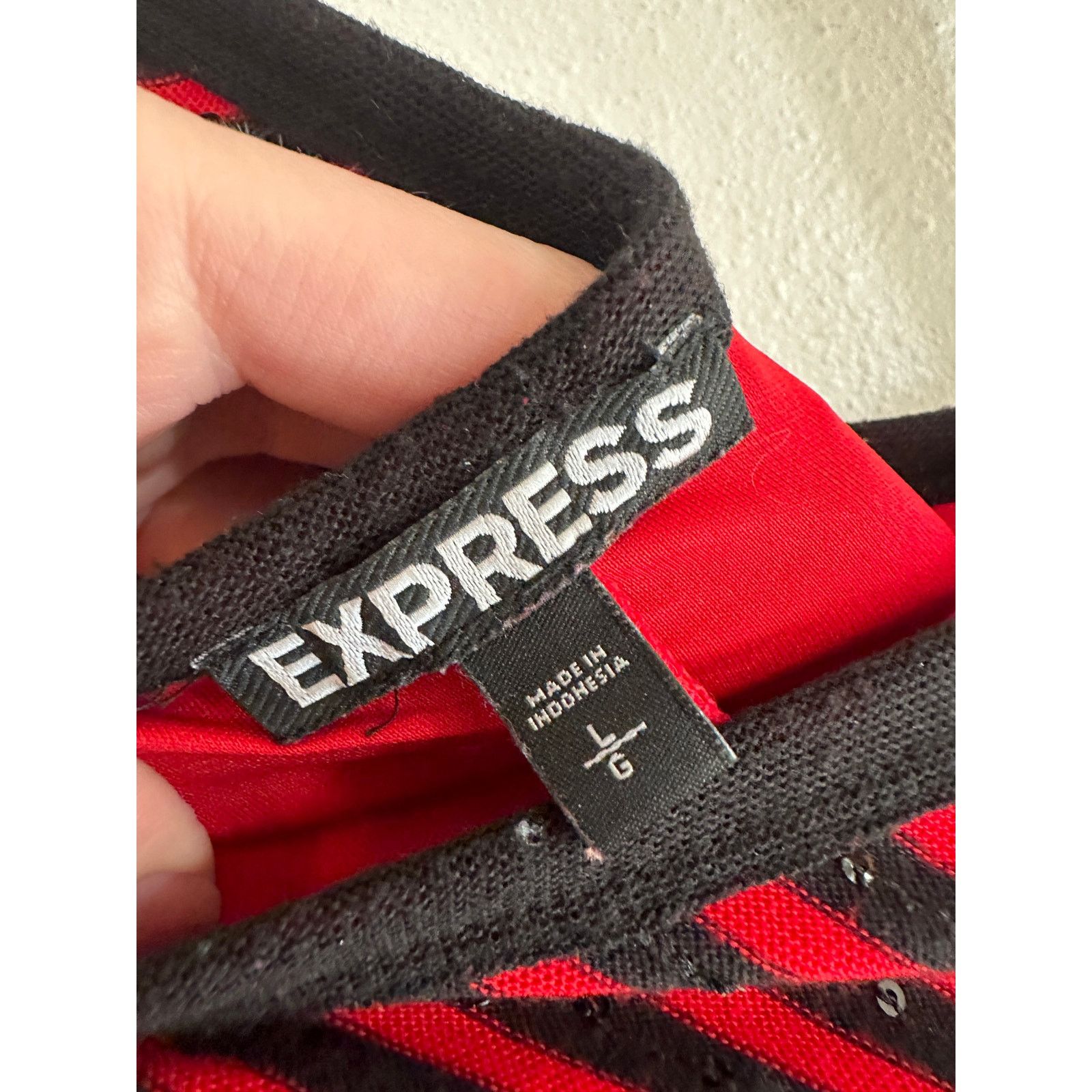 Express Express Stripe Scoop Back Sequin T-Shirt Dress size Large Size L / US 10 / IT 46 - 10 Thumbnail