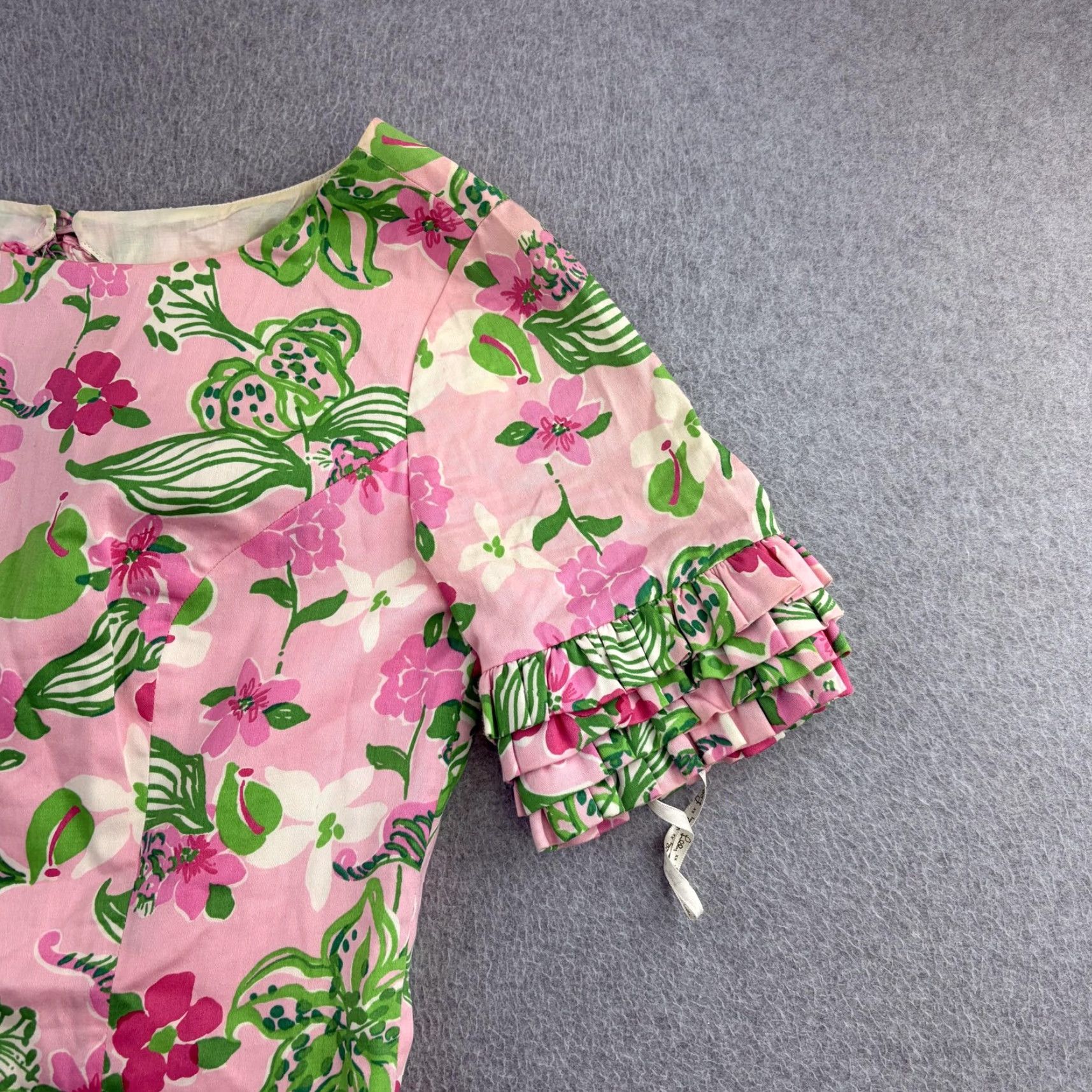 Lilly Pulitzer Lilly Pulitzer Jubilee Dress Womens 0 Pink Floral Ruffle Short Sleeve Shift Lined Jubilee Brand Womens 0 Pink Floral Dress Size XS / US 0-2 / IT 36-38 - 7 Thumbnail