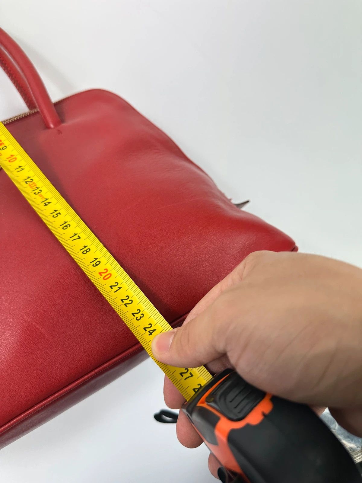 Prada Prada Milano Red Leather Handbag Gold Hardware Size ONE SIZE - 18 Thumbnail