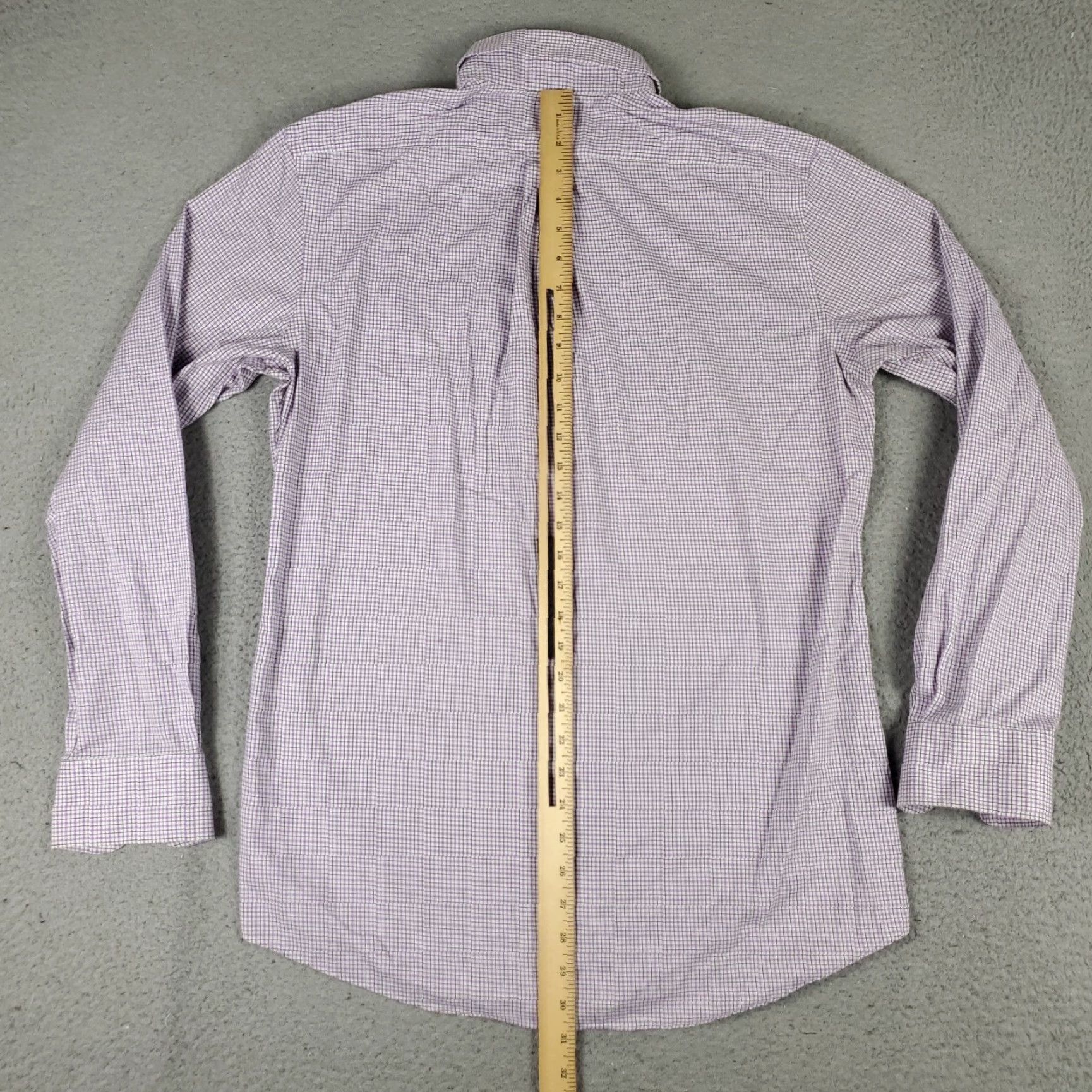 Ralph Lauren Ralph Lauren Dress Shirt Mens 15.5 Purple Plaid Long Sleeve Button Down Regular Fit Size 40R - 4 Thumbnail
