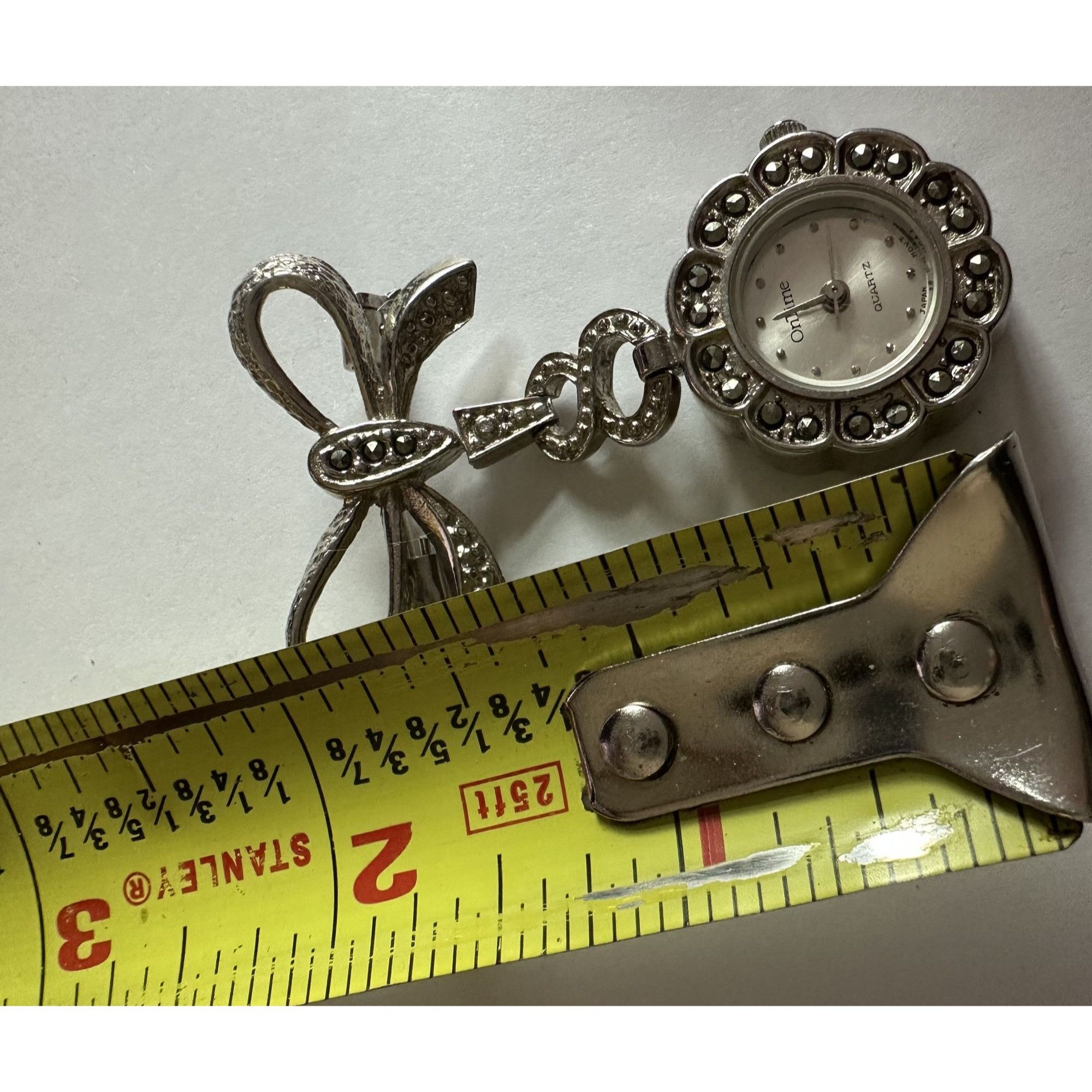 Other Vintage Silver Tone OnTime Quartz Japan Movt Lapel Brooch Wa Size ONE SIZE - 13 Thumbnail