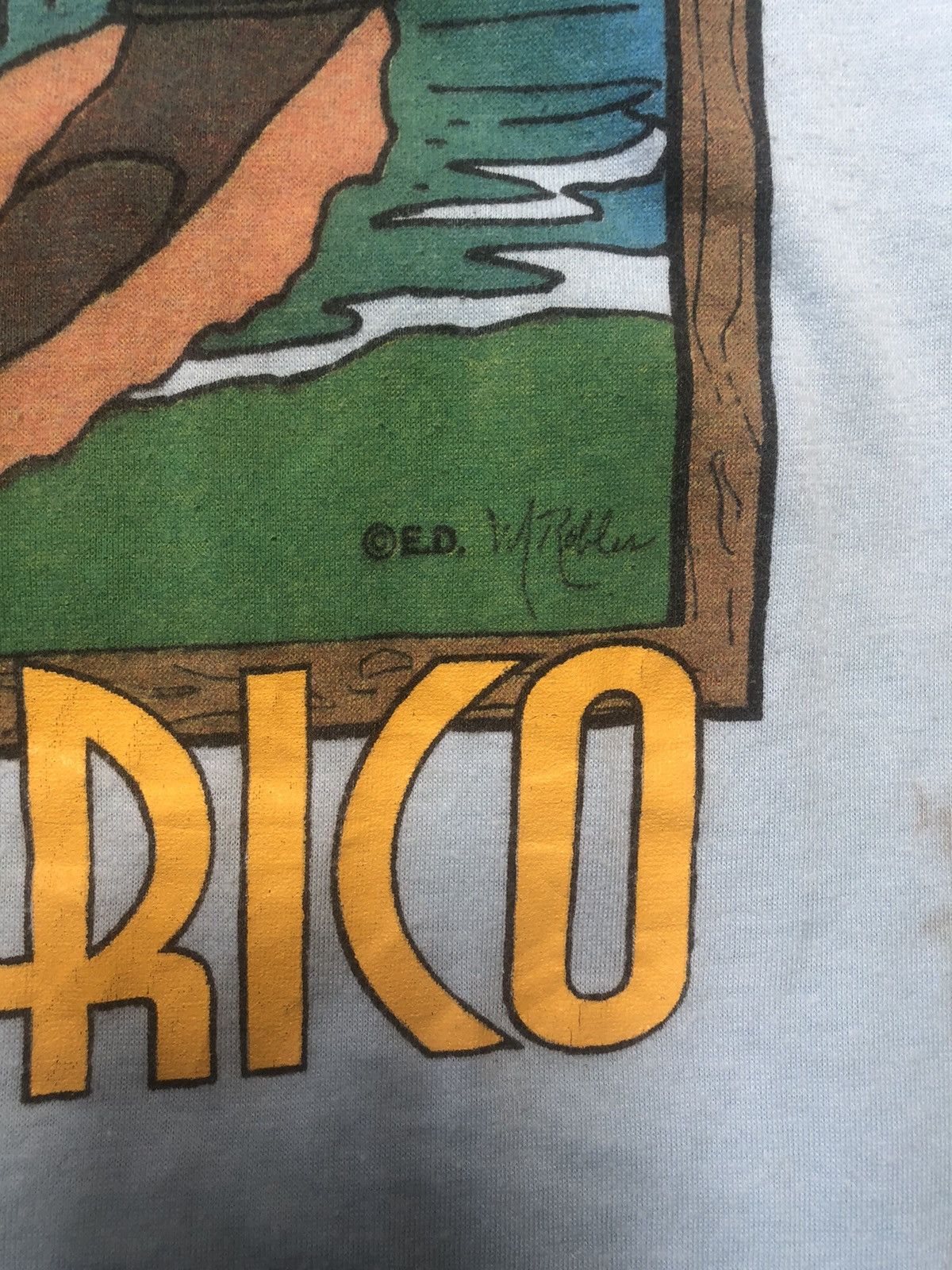 Vintage 90’ Single Stich Puerto Rico Shirt Size US L / EU 52-54 / 3 - 3 Thumbnail