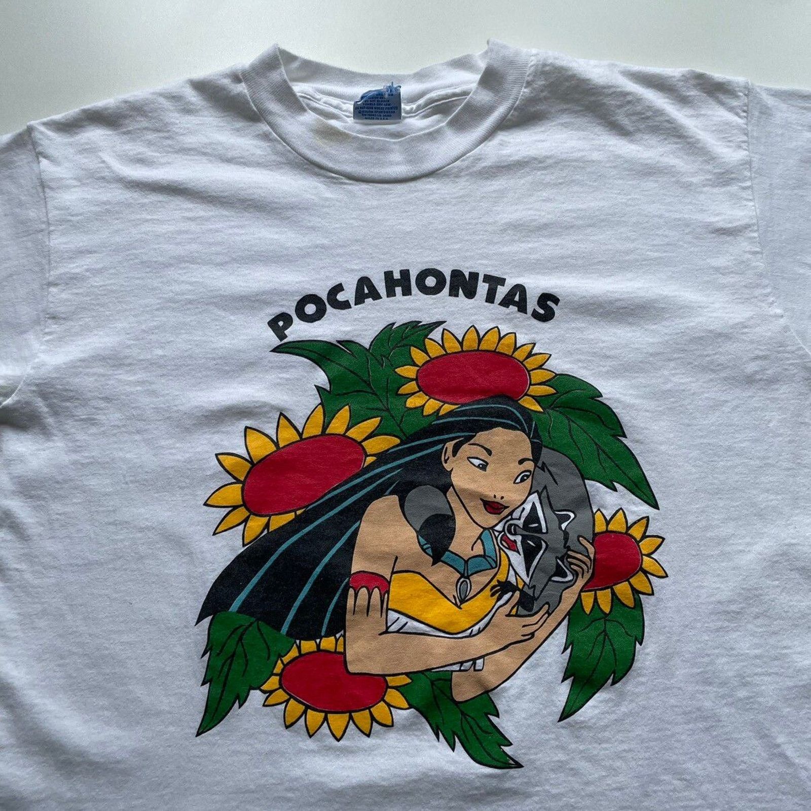 Disney Vintage 90s Pocahontas Disney Movie Promo T Shirt Medium USA Size US M / EU 48-50 / 2 - 2 Thumbnail