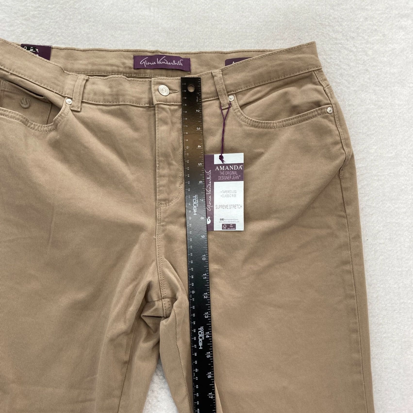 Gloria Vanderbilt Gloria Vanderbilt Amanda Jeans Women's 16 Brown Denim Tapered Leg Classic Pants Jeans Size 25" / US 0 / IT 36 - 7 Thumbnail