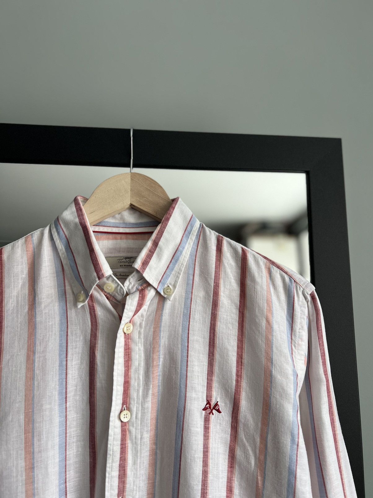Burberry Thomas Burberry Vintage Button Down Shirt Size US M / EU 48-50 / 2 - 2 Thumbnail
