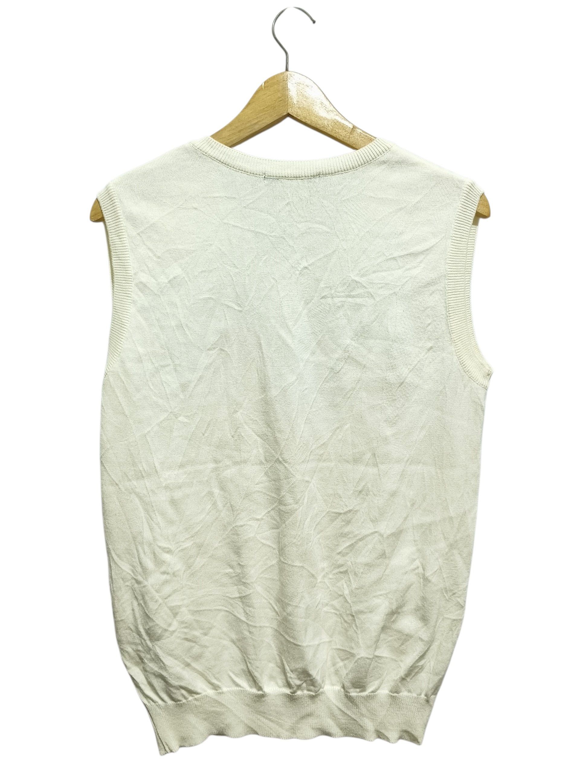 Yohji Yamamoto Ined Homme By Yohji Yamamoto White Knit Vest Size US XS / EU 42 / 0 - 2 Thumbnail