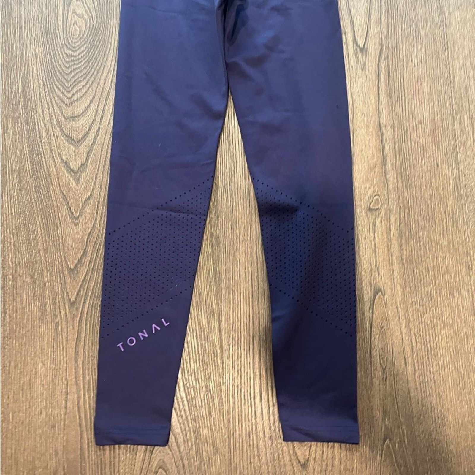 Vintage NWOT Tonal Womens Navy Blue High Waist Athletic Leggings XS Size 25" / US 0 / IT 36 - 8 Thumbnail