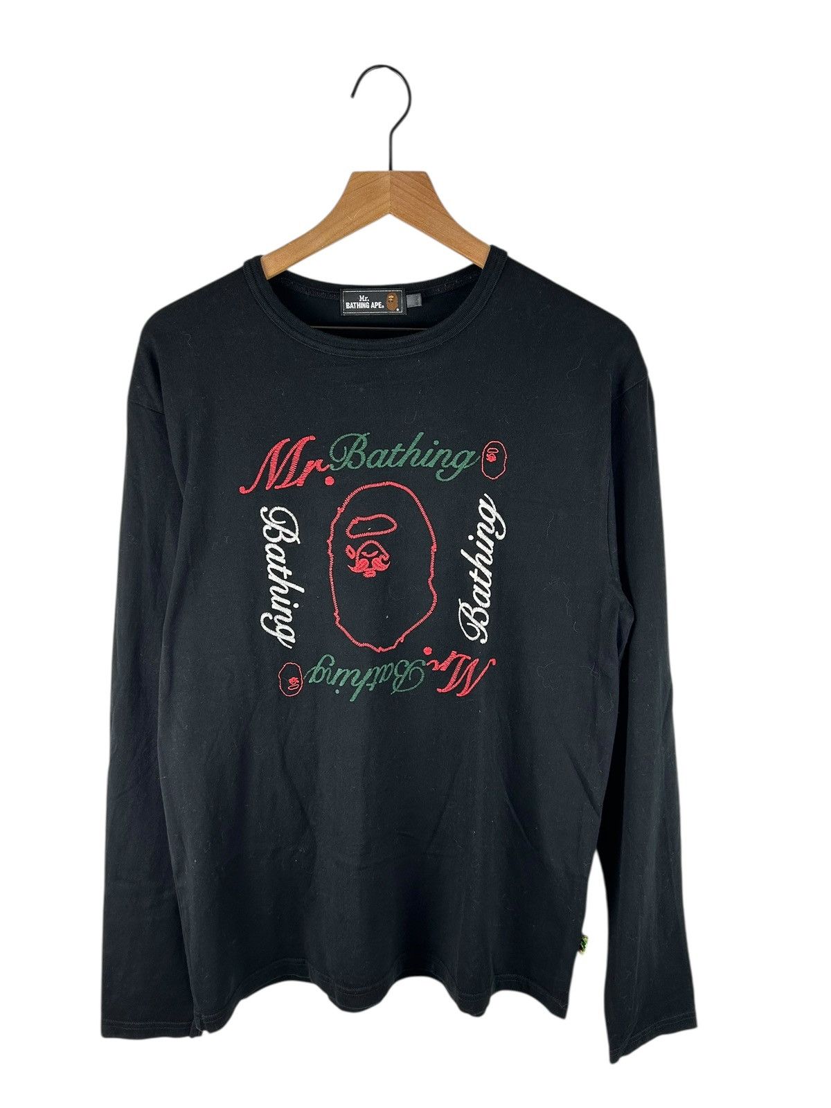 Bape Bape Head Logo L/S Print T-Shirt Size US L / EU 52-54 / 3 - 1 Thumbnail
