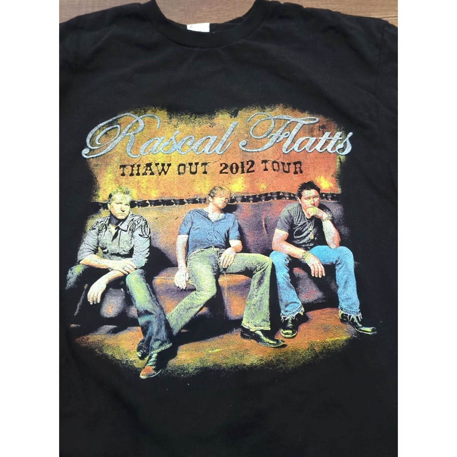 Vintage RASCAL FLATTS Thaw Out Official 2012 Country Tour Dates T-Shirt Large L Crew Neck Short Sleeve Unisex Adults 100% Cotton Size US L / EU 52-54 / 3 - 2 Thumbnail