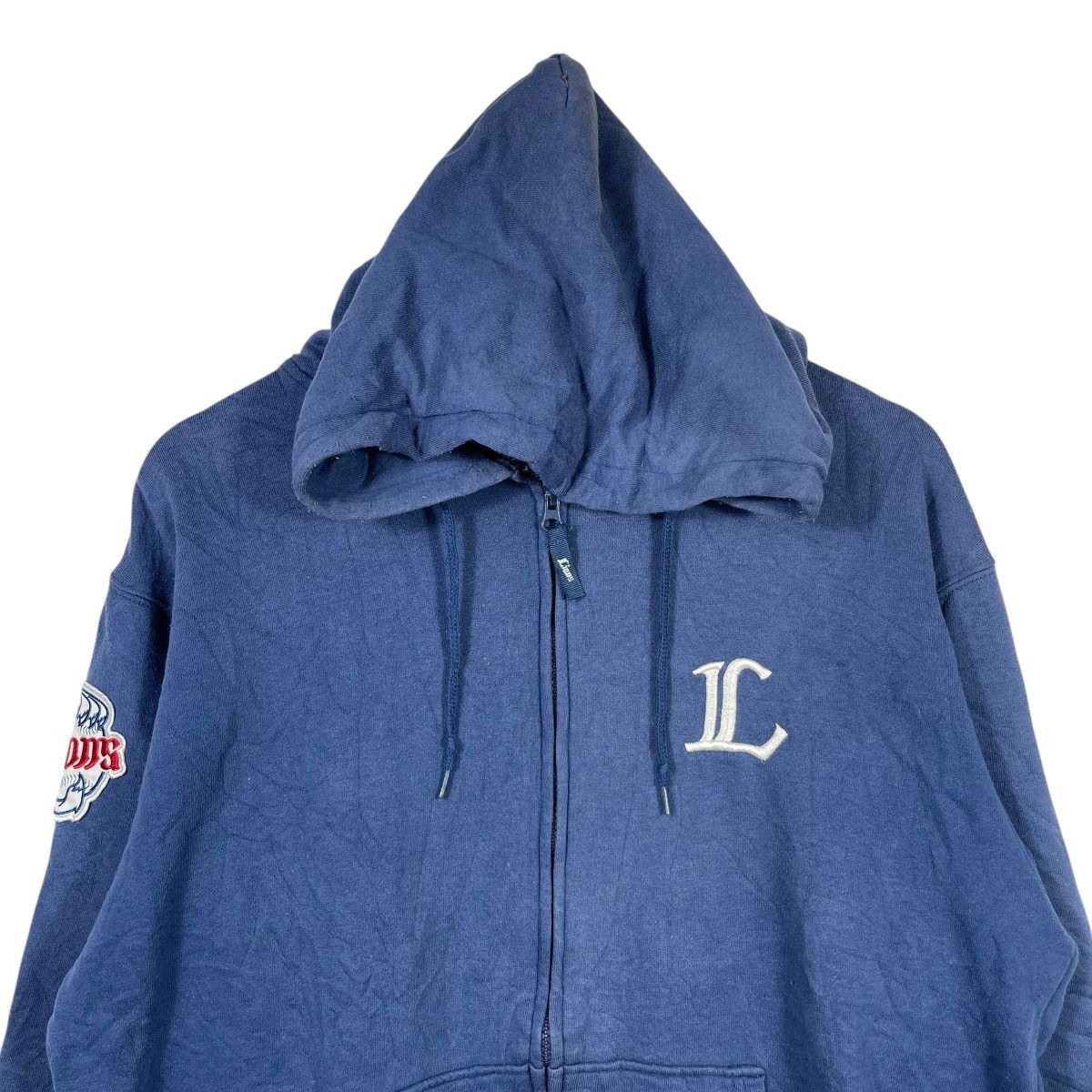 Vintage VINTAGE 90s SEIBU LIONS Baseball Zip Up Hoodie Blue Big Logo Size US L / EU 52-54 / 3 - 2 Thumbnail