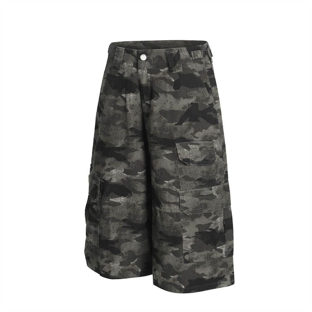 Japanese Brand × Jean American retro men's multi-pocket camouflage cargo shorts Size US 32 / EU 48 - 2 Thumbnail