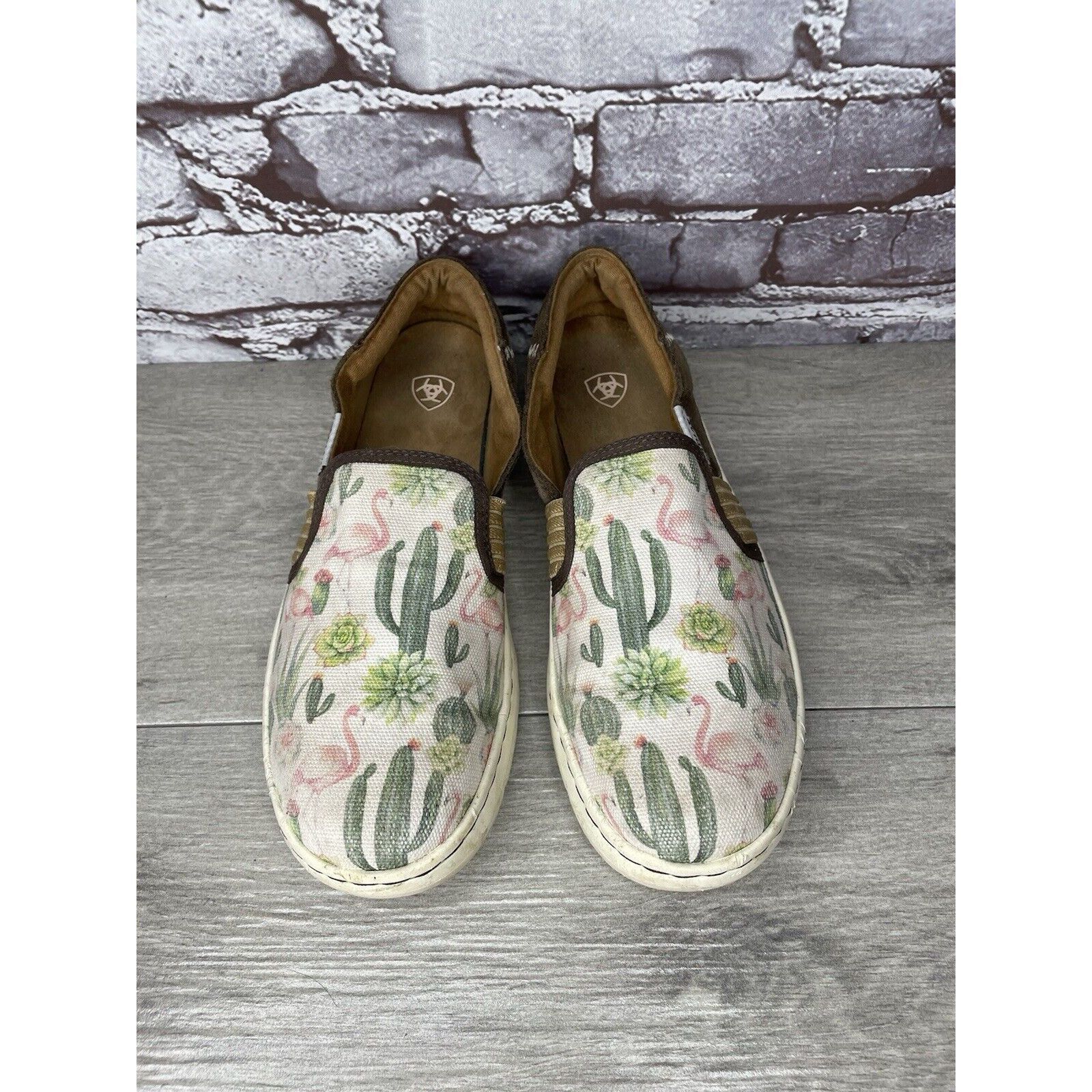 Ariat Ariat Ryden Cactus Flamingo Print Slip On Casual Shoes Wome Size US 8.5 / IT 38.5 - 15 Thumbnail
