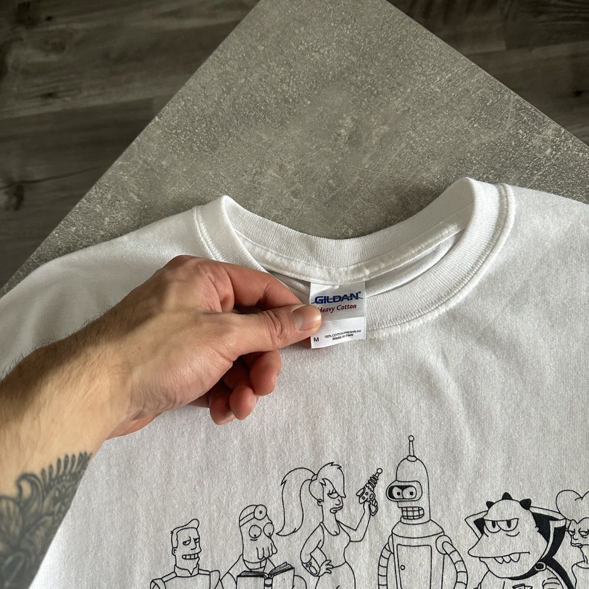 Cartoon Network Vintage y2k Futurama Integration 58 tee 00s Cartoon Simpsons Size US M / EU 48-50 / 2 - 4 Thumbnail