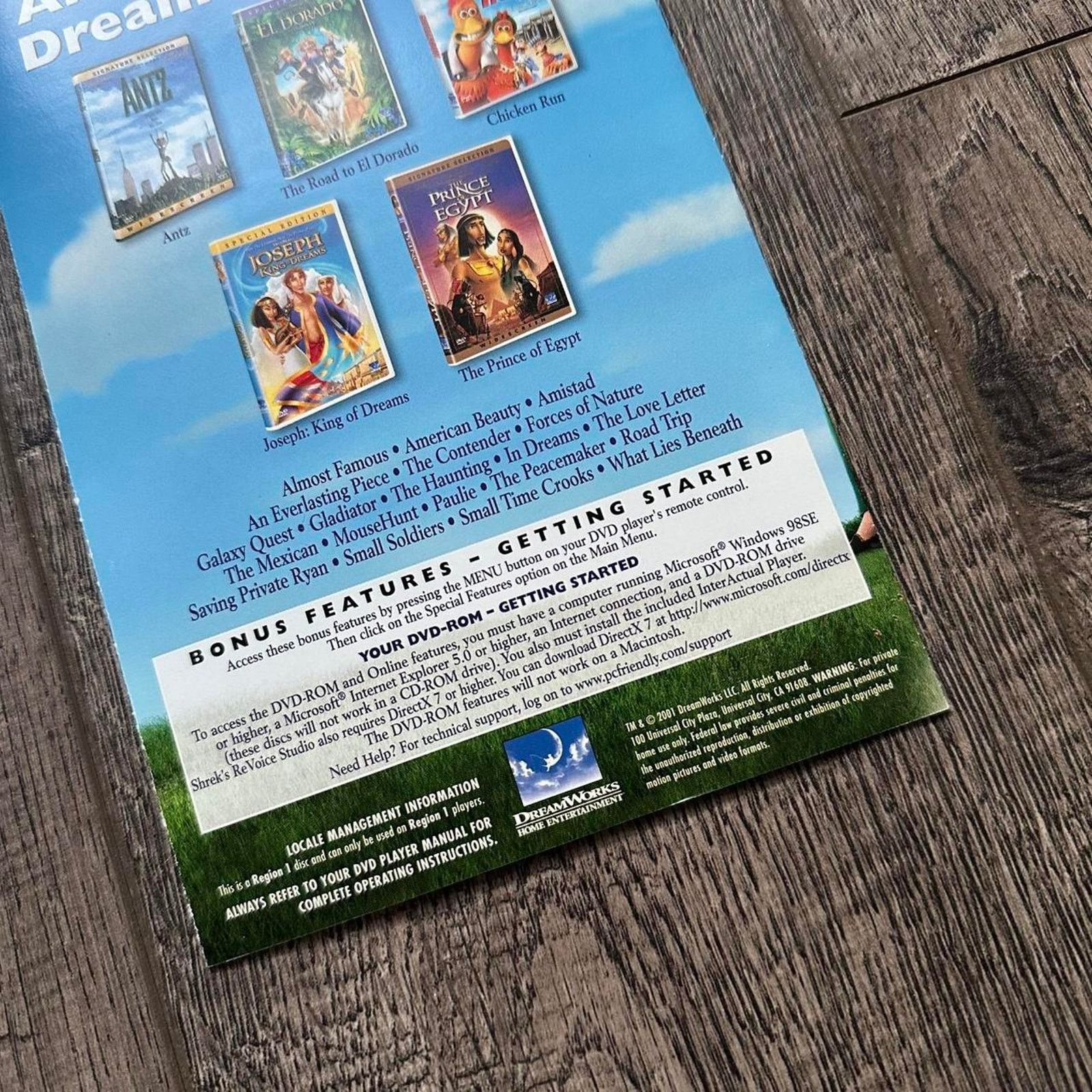 Vintage Rare Vintage 2001 SHREK Dreamworks Movie Promo DVD Poster Size ONE SIZE - 6 Thumbnail
