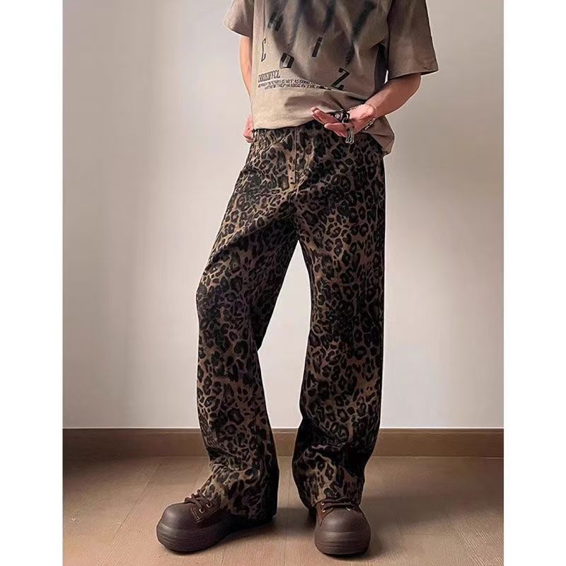 Japanese Brand × Jean High Street Vintage Leopard Print Straight Leg Jeans Size US 34 / EU 50 - 7 Thumbnail