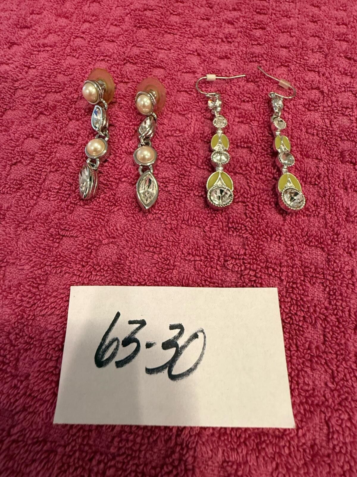 Other Silver tone dangle & post earrings set faux petals beads Size ONE SIZE - 6 Thumbnail