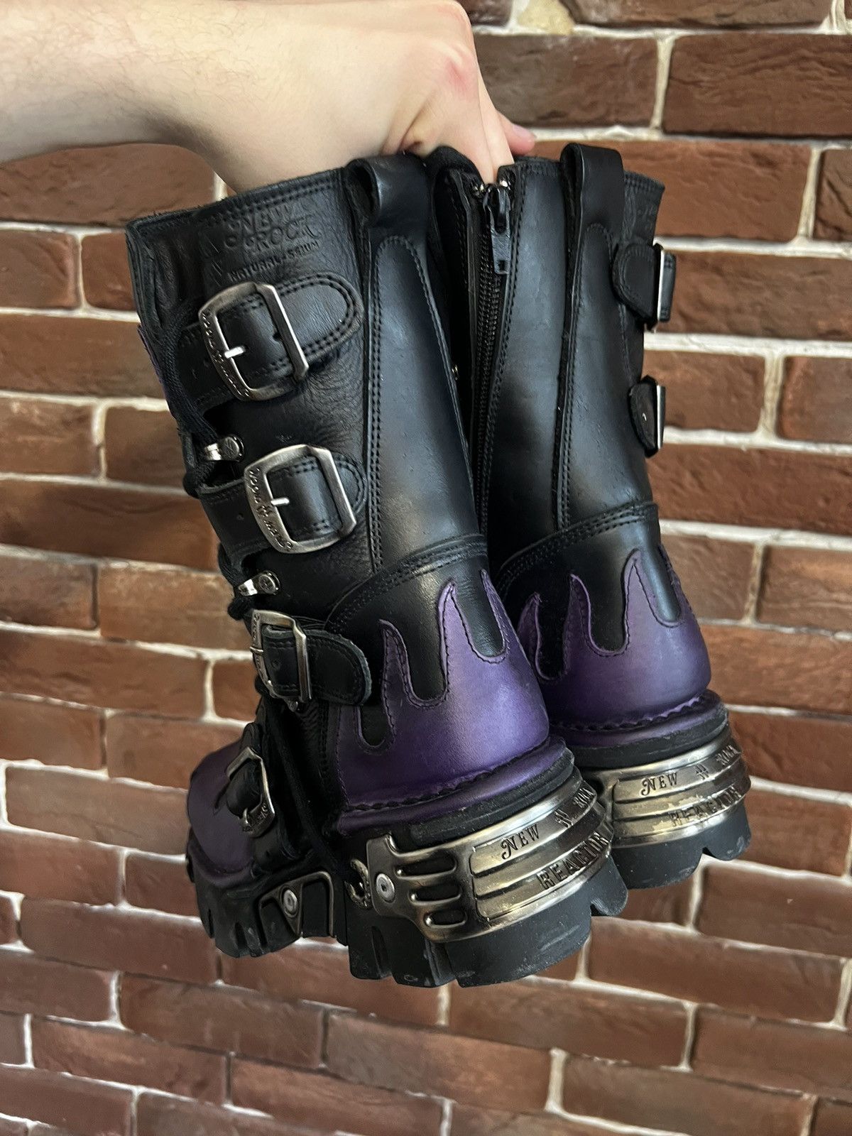 Vintage New Rock Flames 00s Boots Avant Garde Platfrom Vintage Size US 7 / IT 37 - 7 Thumbnail