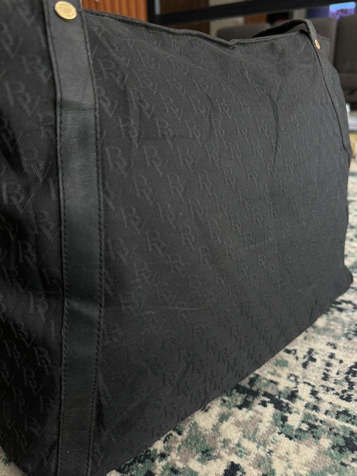 Bottega Veneta 1980s BOTTEGA VENETA BV FULL MONOGRAM SHOULDER TOTE BAG Size ONE SIZE - 3 Thumbnail