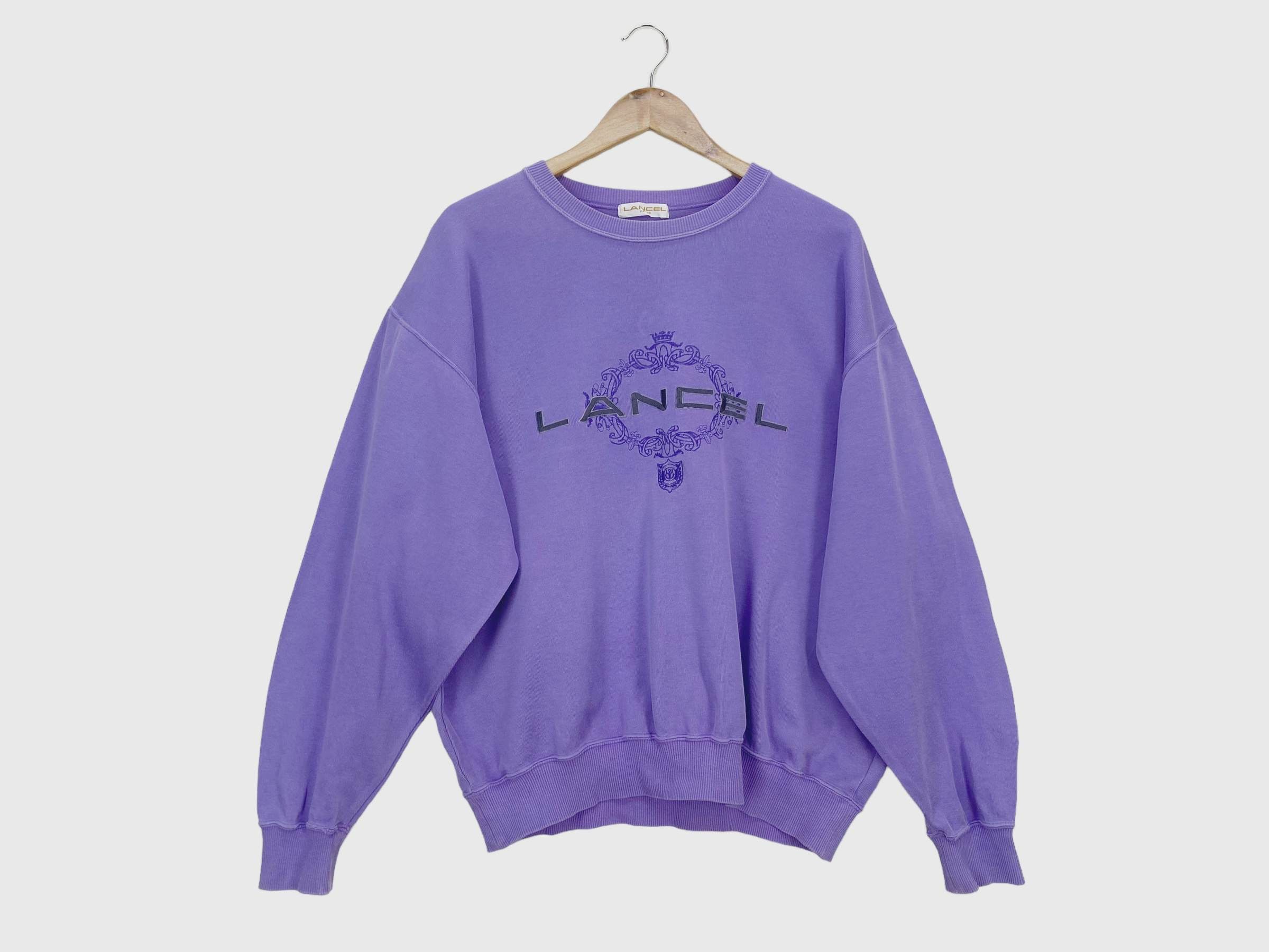 Lancel × Vintage Vintage Lancel Embroidered Sweatshirt 90s Designer Pullover Size US M / EU 48-50 / 2 - 1 Thumbnail