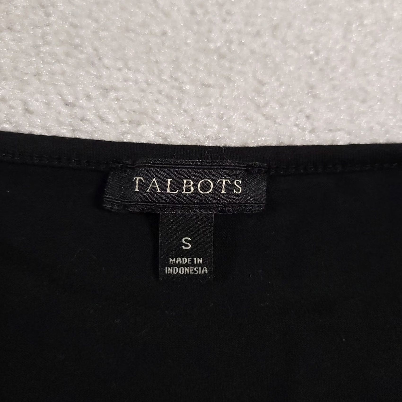 Talbots Talbots Dress Womens Small Black Short Sleeve Belted Knee Length Rayon Spandex Casual Workwear Travel Size 28" / US 6 / IT 42 - 6 Thumbnail
