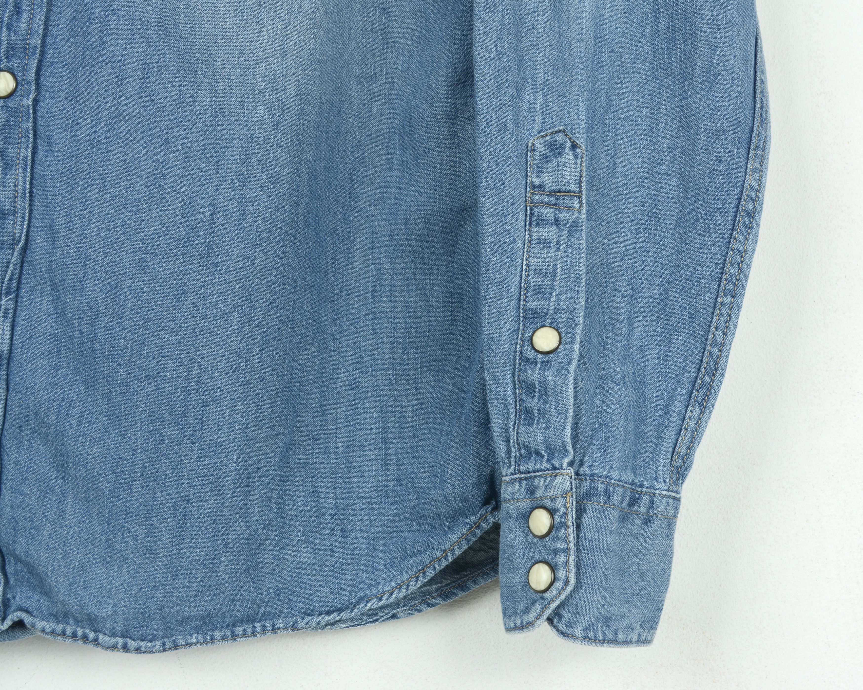 Jack & Jones Casual Shirt Denim Button Up Pockets Top Cotton Collared Size US S / EU 44-46 / 1 - 5 Thumbnail
