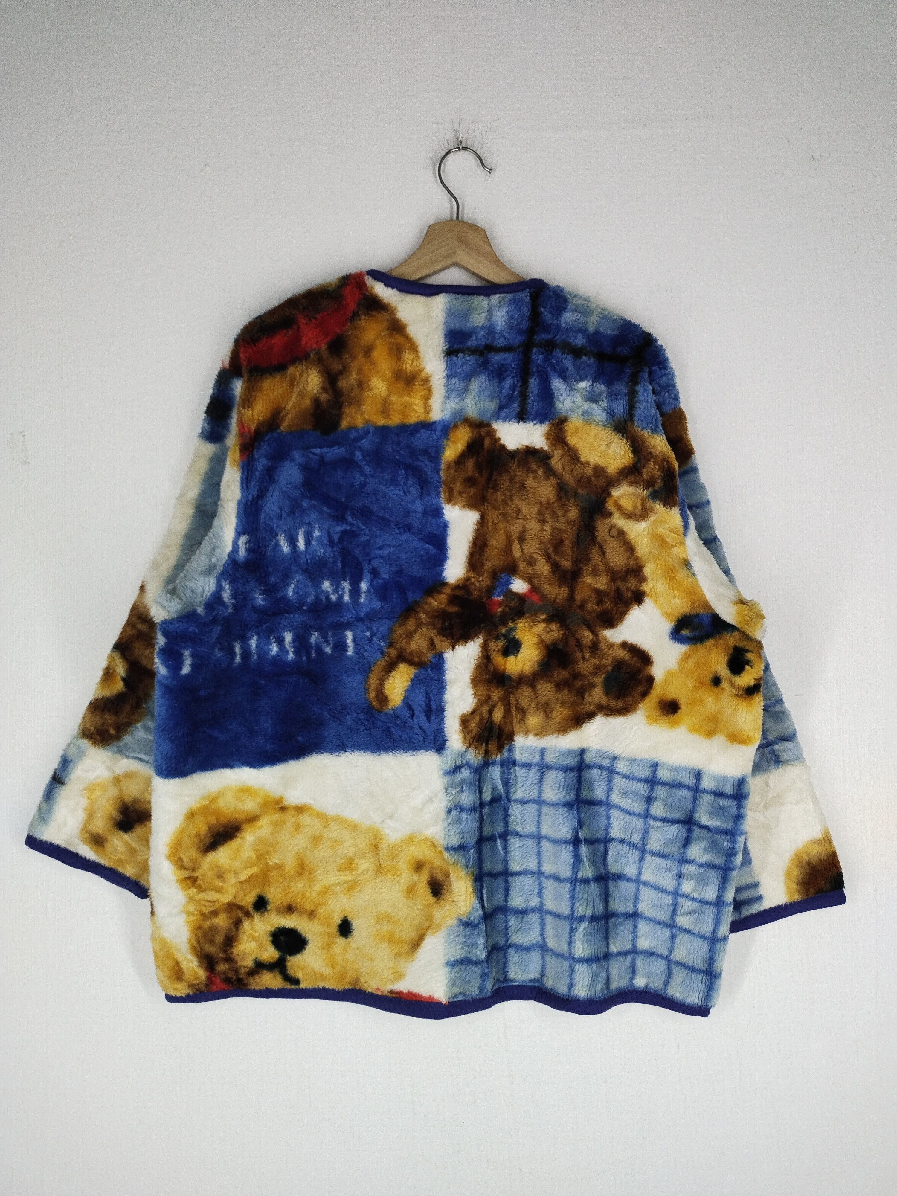 If Six Was Nine × Japanese Brand × Vintage Vintage Over Print Bears Wool Zipper Jacket Size US L / EU 52-54 / 3 - 12 Thumbnail