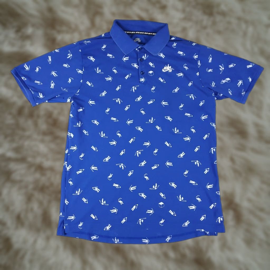 Nike Nike Polo Shirt Mens Size Large Blue Cotton Blend Short Sleeve Casual Polo Shirt L Blue Nike Sports Modern Preppy Men's Polo Shirt Size US L / EU 52-54 / 3 - 1 Thumbnail