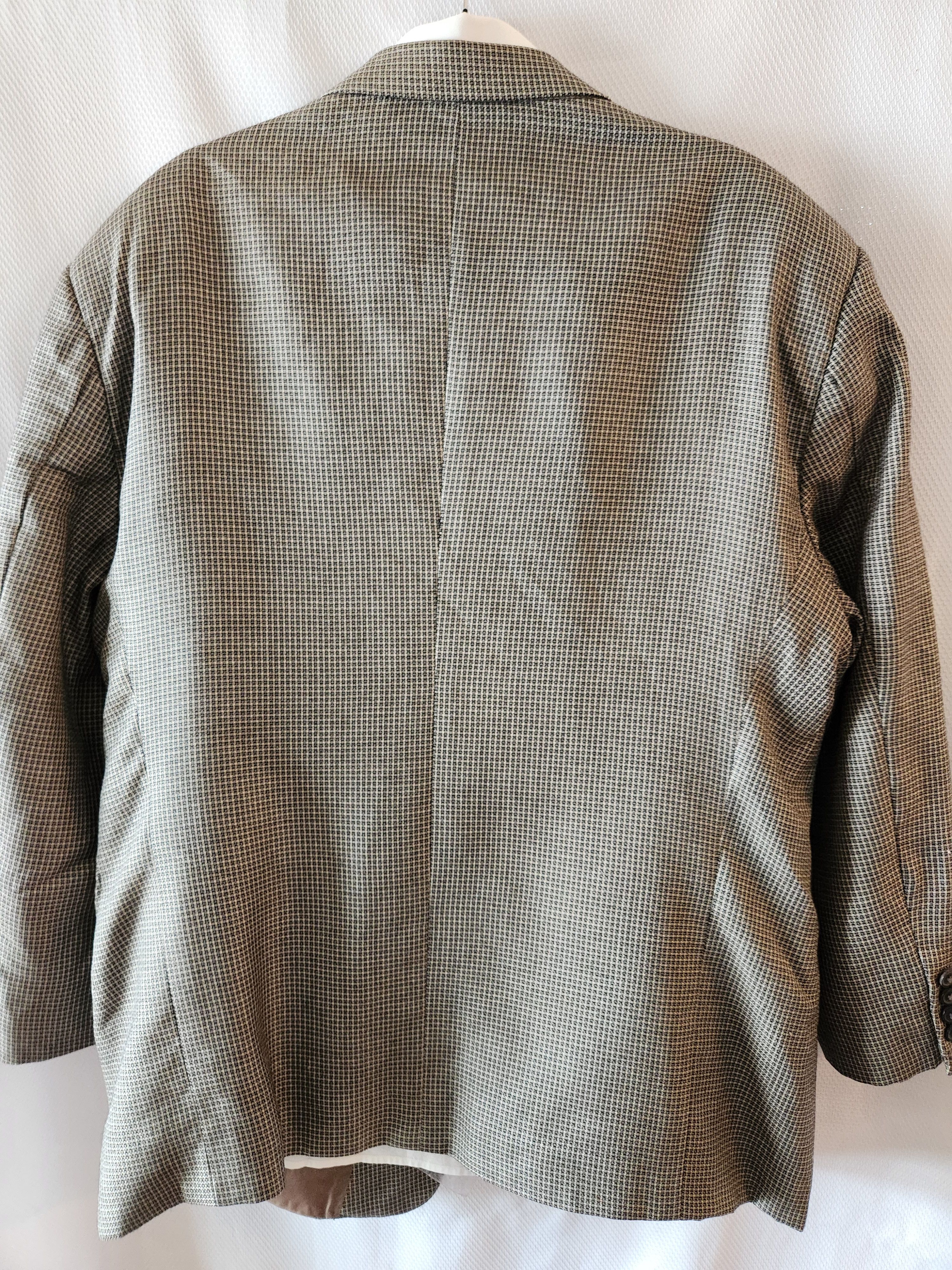 Armani Collezioni Vintage 90's Men's Mini Check 2 Button Blazer Size 46S - 2 Thumbnail