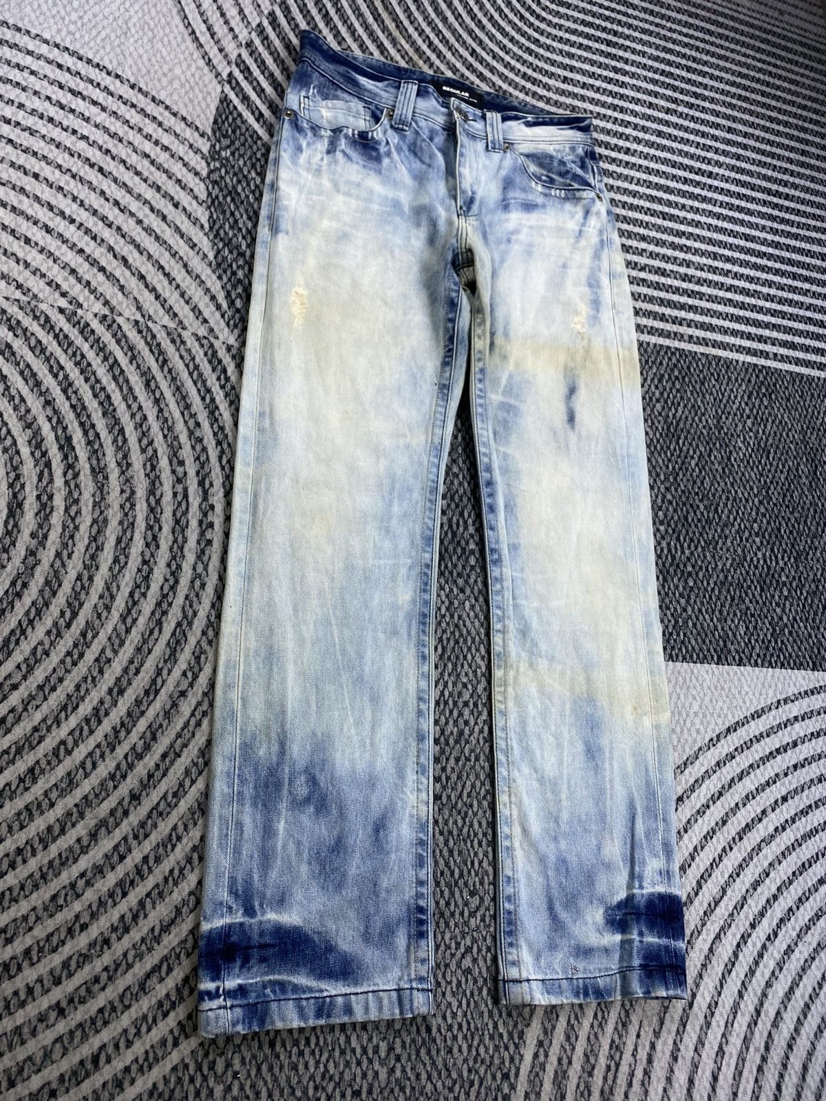 Japanese Brand Vtg Regular Polham Jeans Washed Distressed Denim Pants Size US 33 - 3 Thumbnail