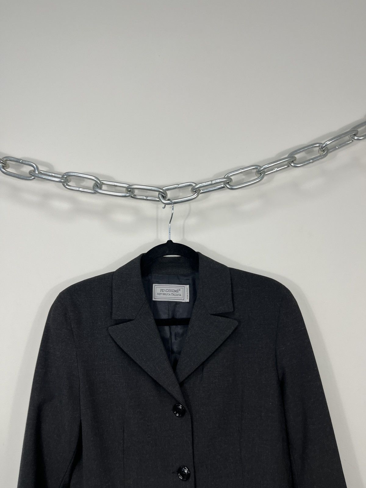 Fendi Fendissime Luxury Grey Viscose Fendi Blazer Jacket Size M / US 6-8 / IT 42-44 - 3 Thumbnail