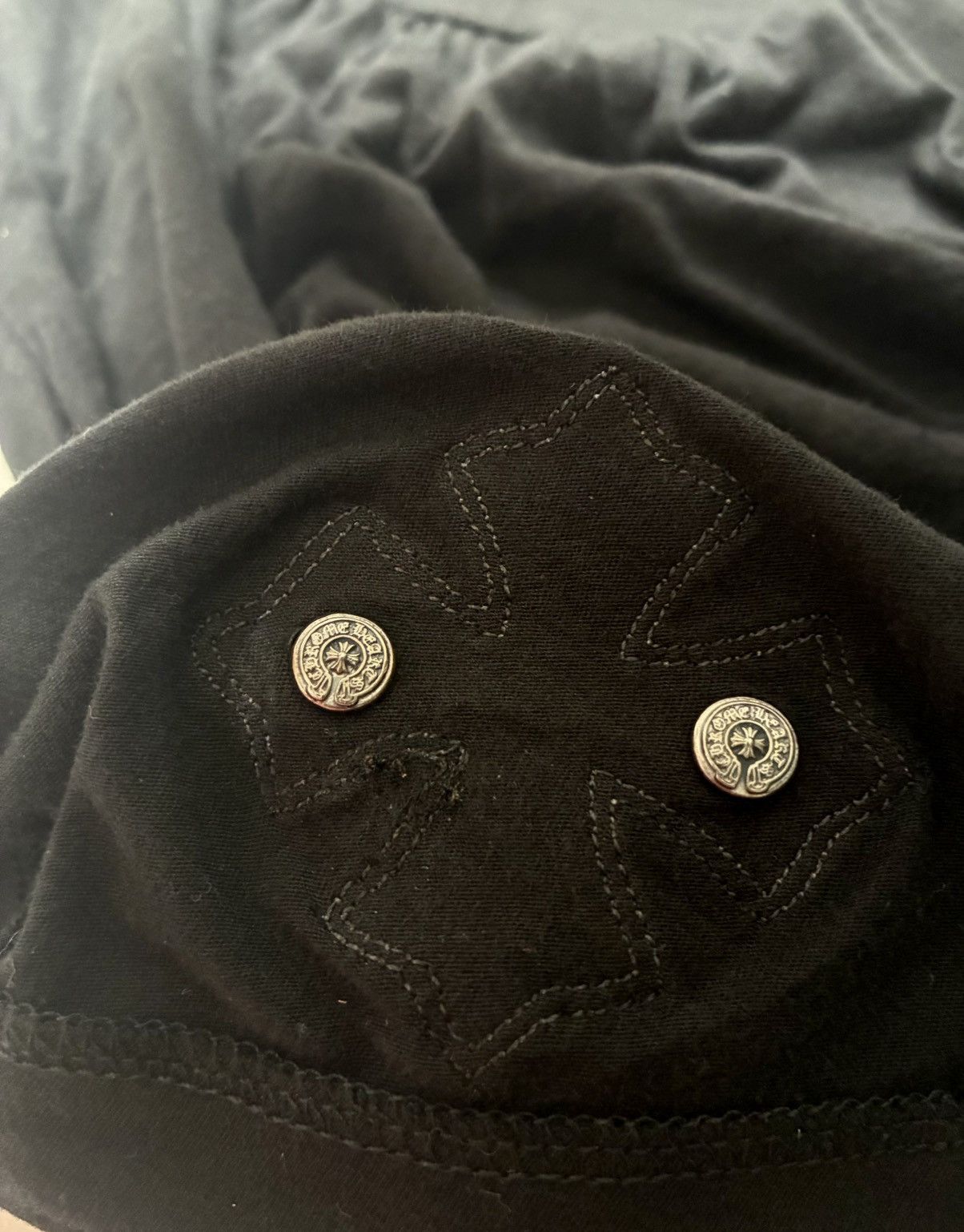 Chrome Hearts Chrome Hearts Shirt Top Leather Cross / Silver Scroll Logo Size S / US 4 / IT 40 - 7 Thumbnail
