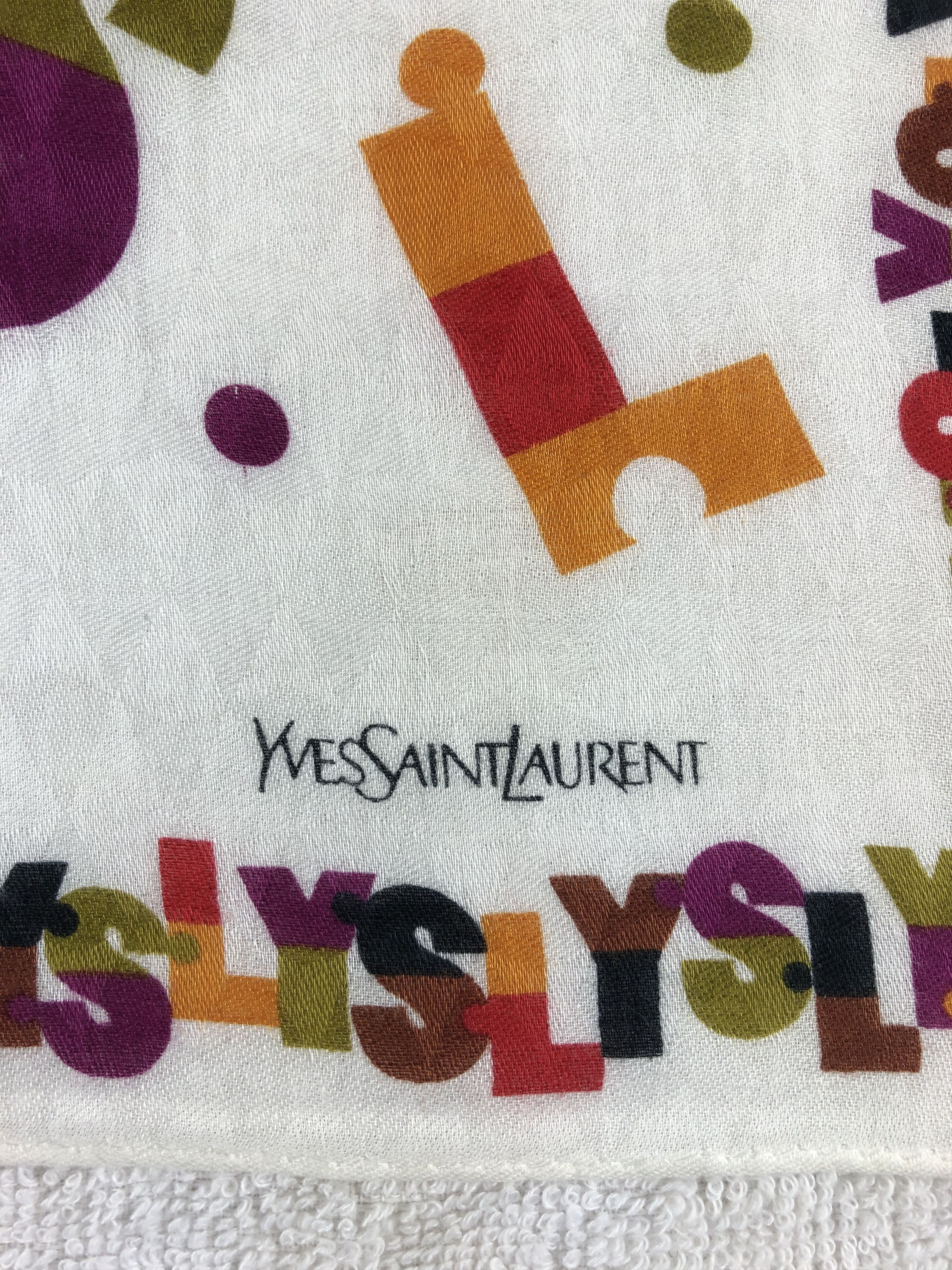 Yves Saint Laurent Yves Saint Laurent Handkerchief / Bandana / Neckerchief Size ONE SIZE - 5 Thumbnail