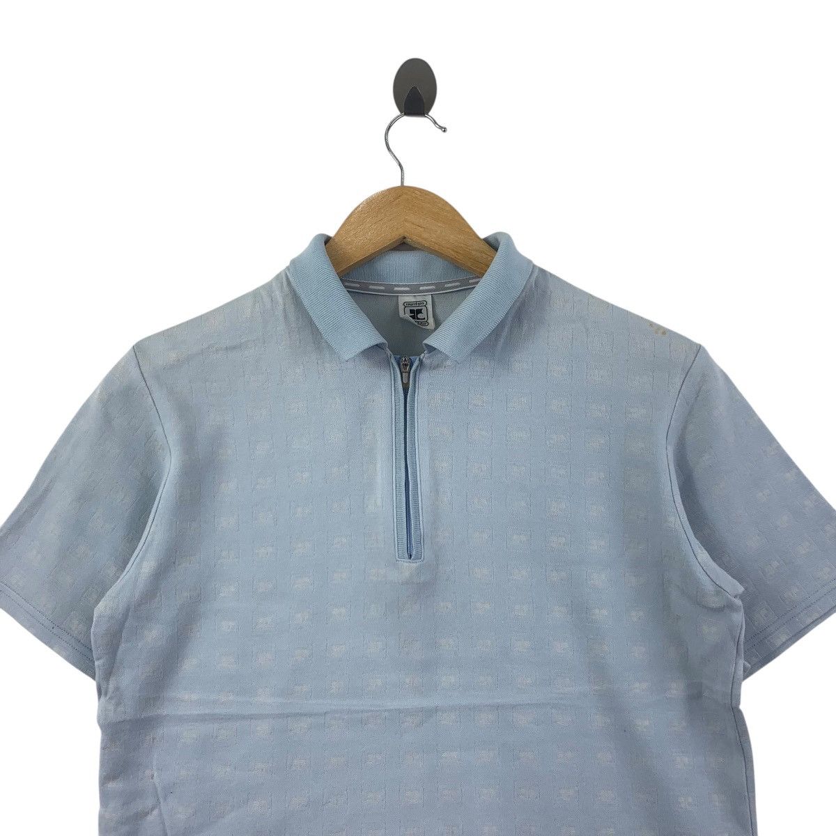Courreges Vintage COURREGES PARIS Sport Futur Monogram Tee Shirt Top Size S / US 4 / IT 40 - 3 Thumbnail
