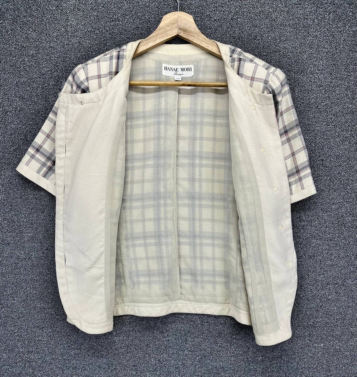 Flannel Hanae Mori Shadow Plaid Button Up Shirts Blouse Cardigan Size M / US 6-8 / IT 42-44 - 6 Thumbnail