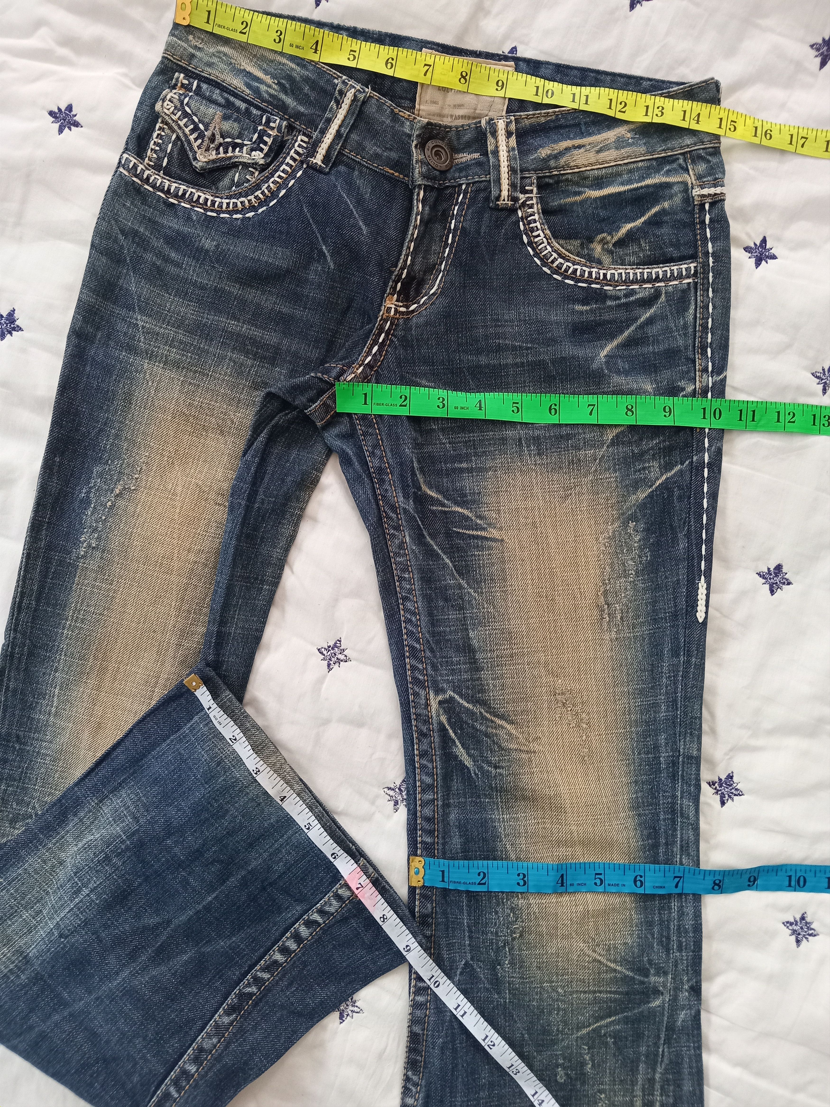 Japanese Brand LOLITA💥 Distressed Flare Lowrise Jeans Size US 29 - 2 Thumbnail