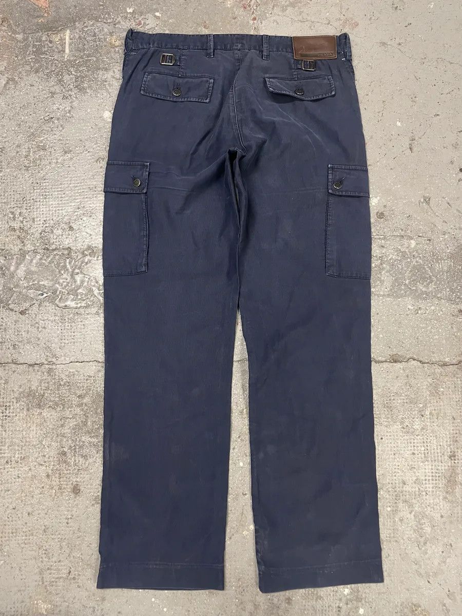 Prada × Vintage AW2006 Prada Navy Straight Relaxed Cargo Pants Size US 34 / EU 50 - 5 Thumbnail